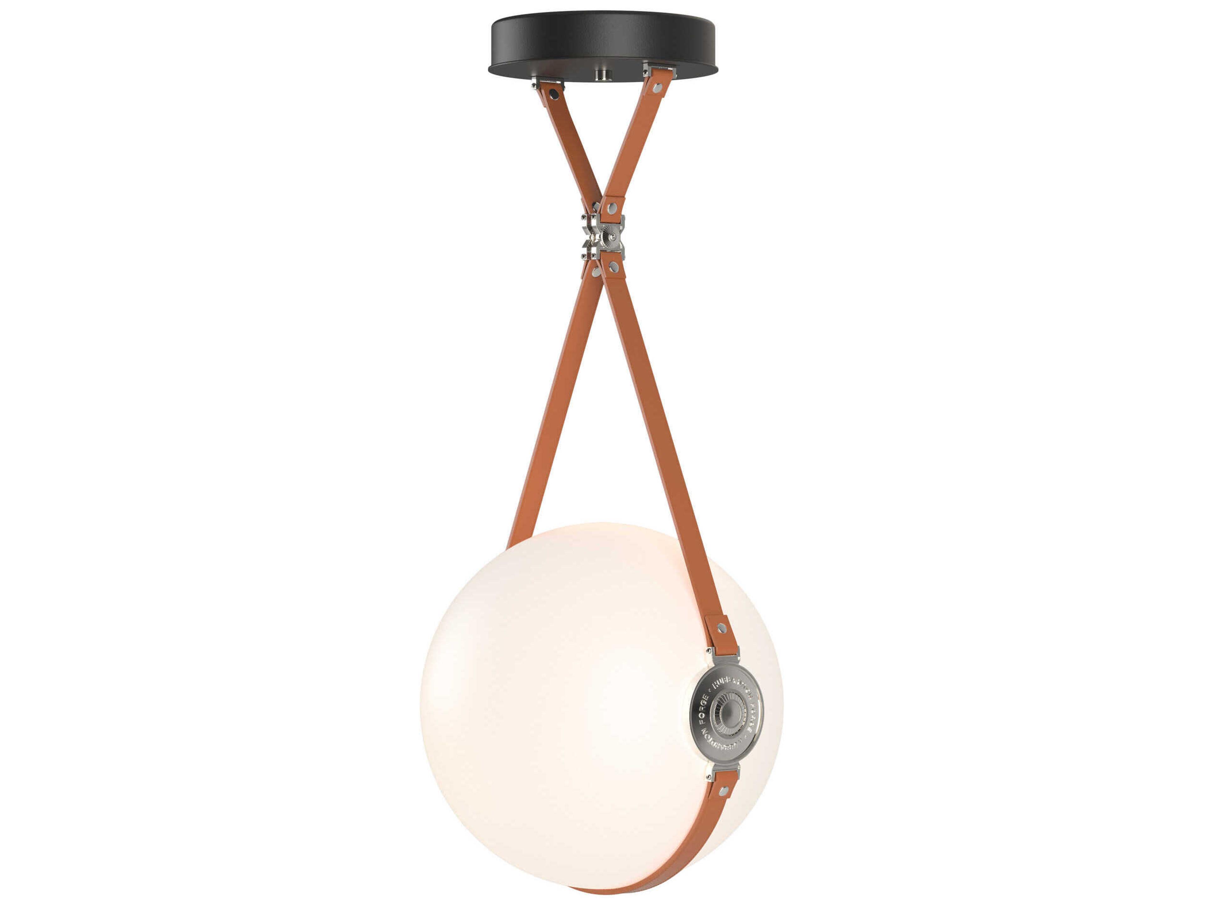 Hubbardton Forge Derby Black Glass LED Globe Pendant