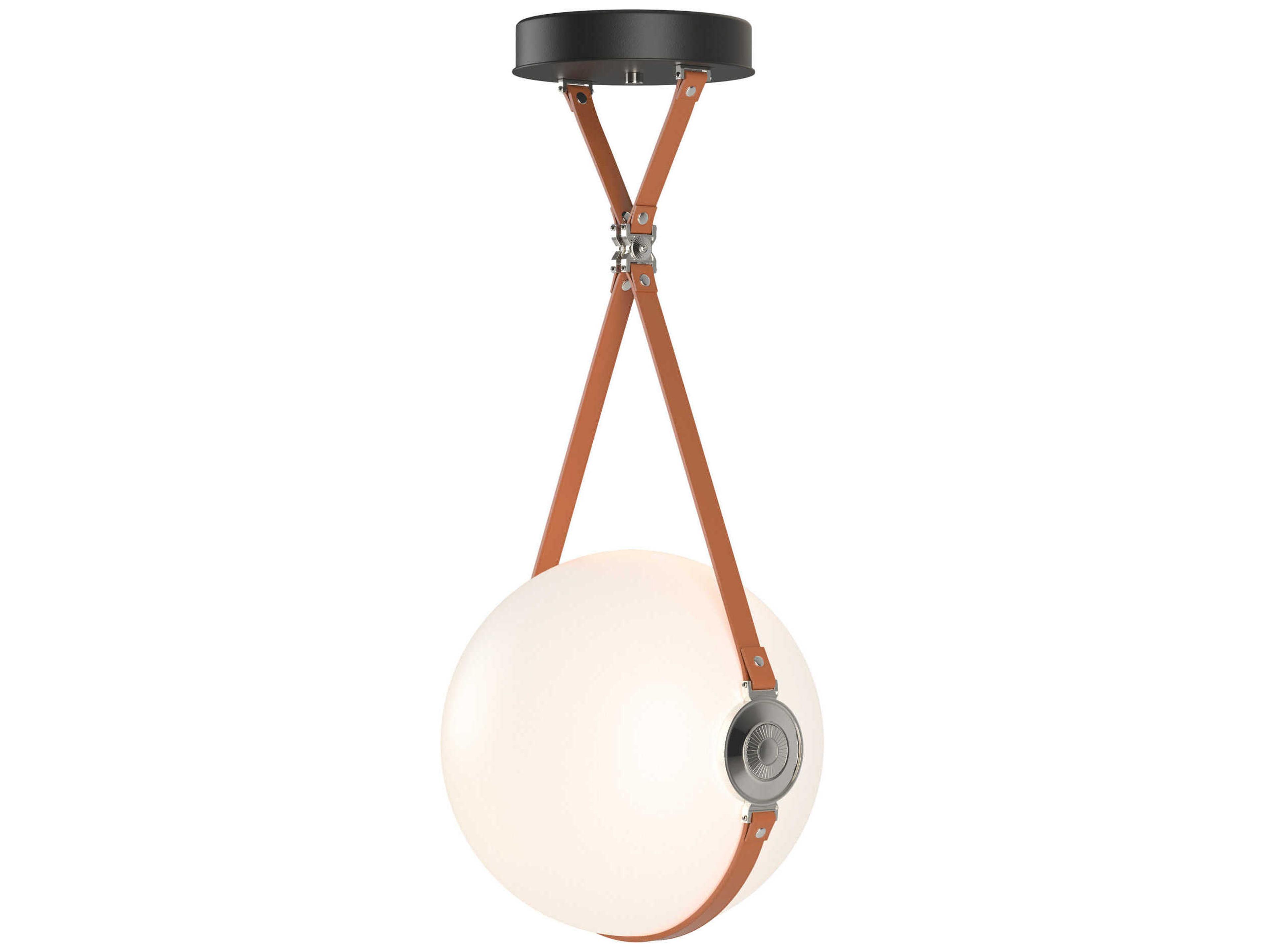 Hubbardton Forge Derby Black Glass LED Globe Pendant