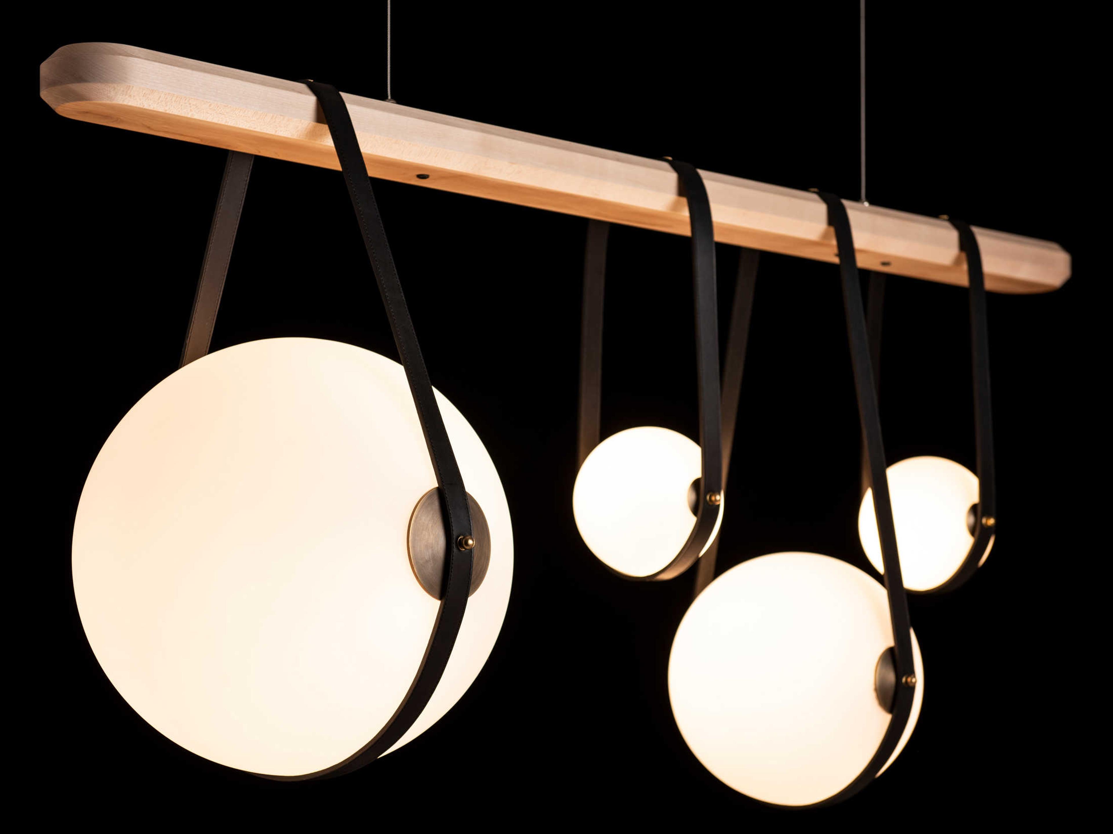 Hubbardton Forge Derby 4-Light Glass LED Globe Linear Island Pendant