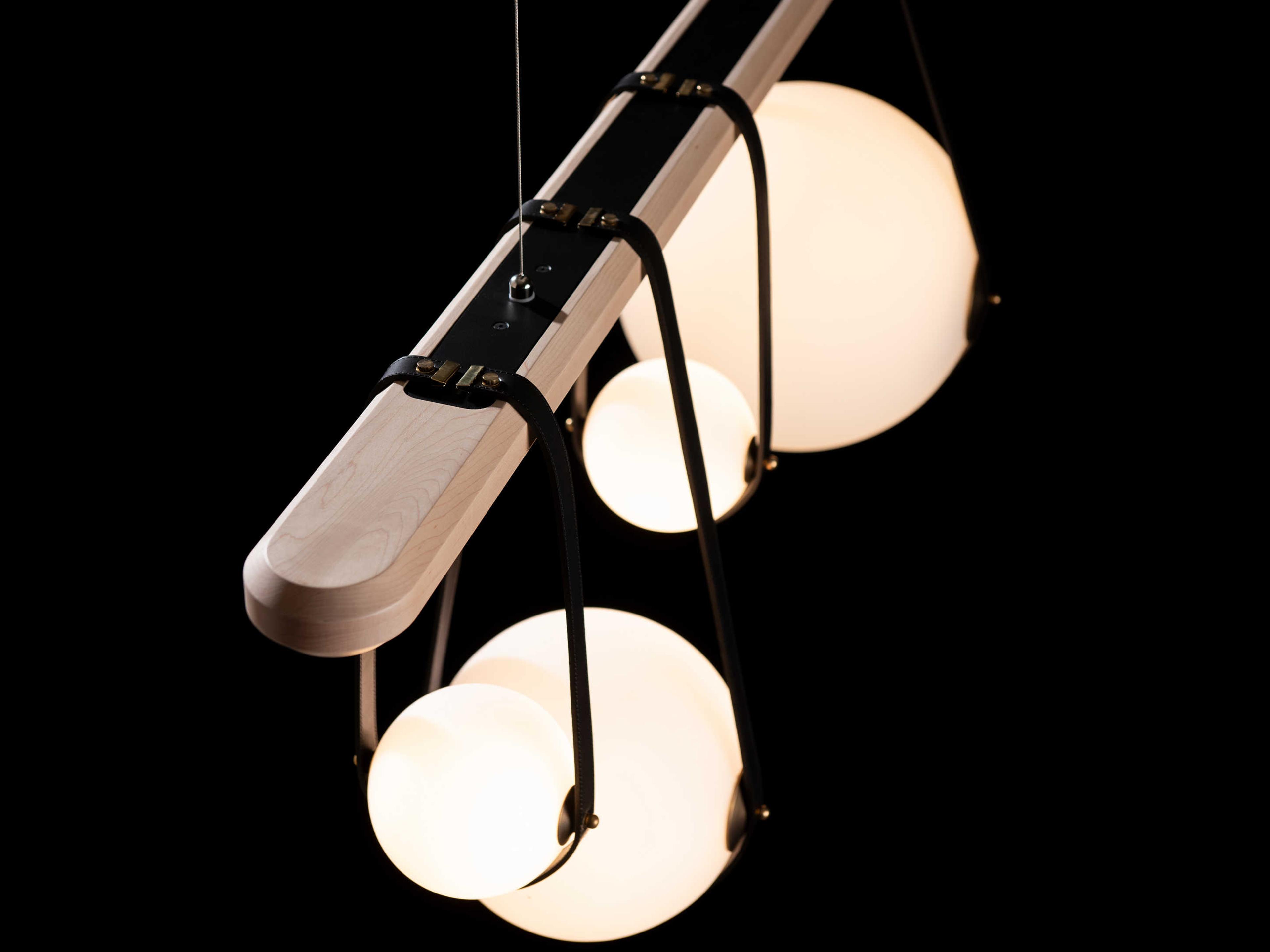 Hubbardton Forge Derby 4-Light Glass LED Globe Linear Island Pendant