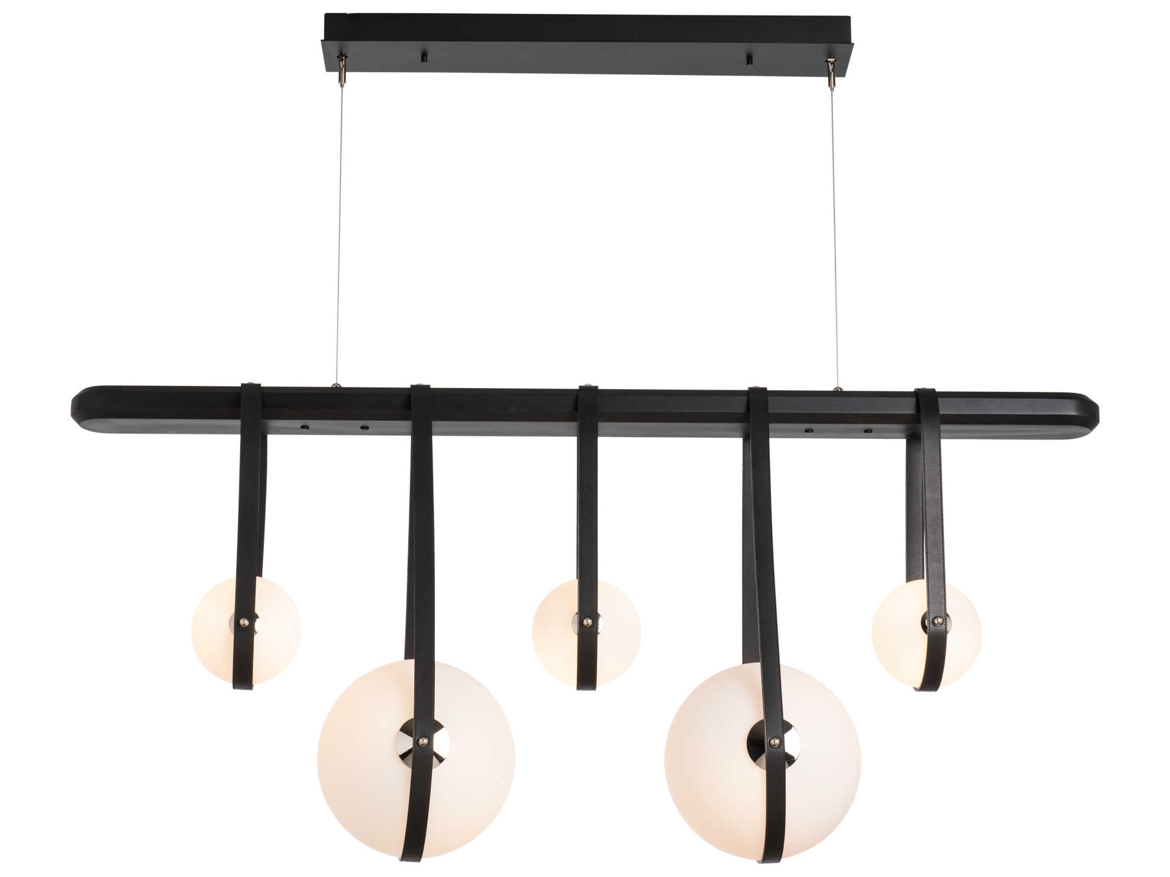 Hubbardton Forge Derby 5-Light Glass LED Globe Linear Island Pendant