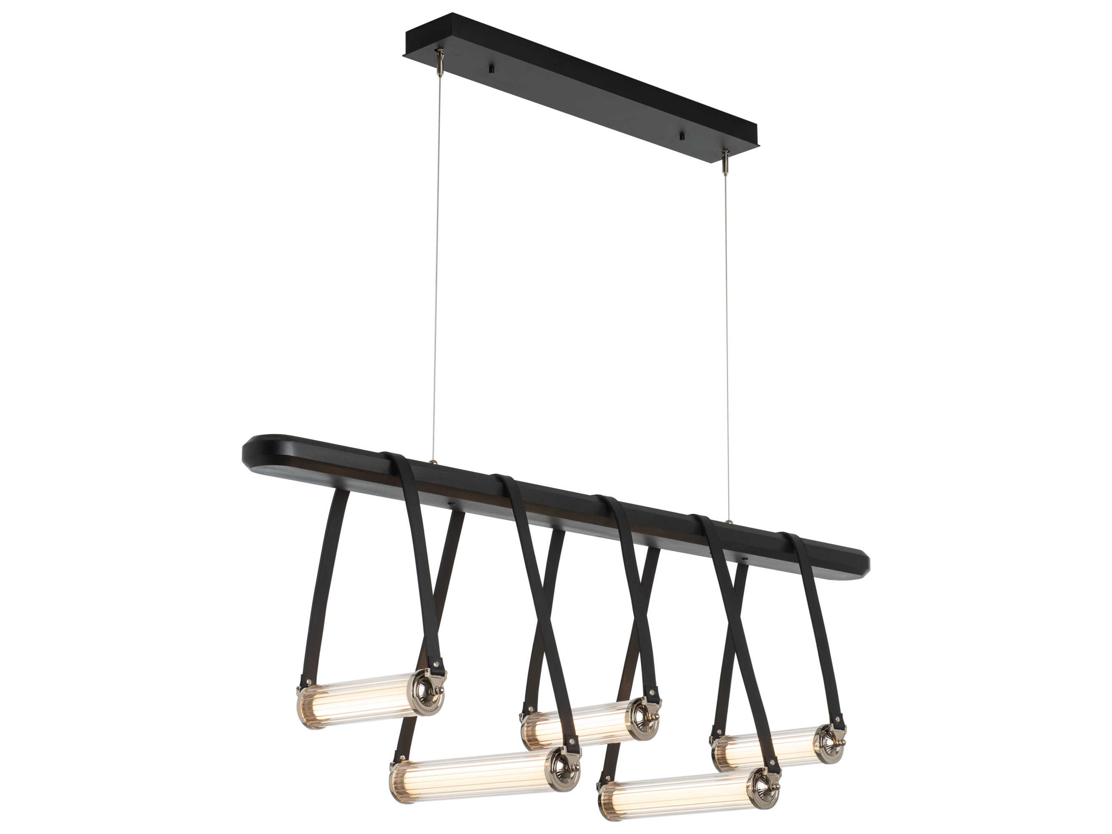 Hubbardton Forge York 5-Light Glass LED Cylinder Linear Island Pendant