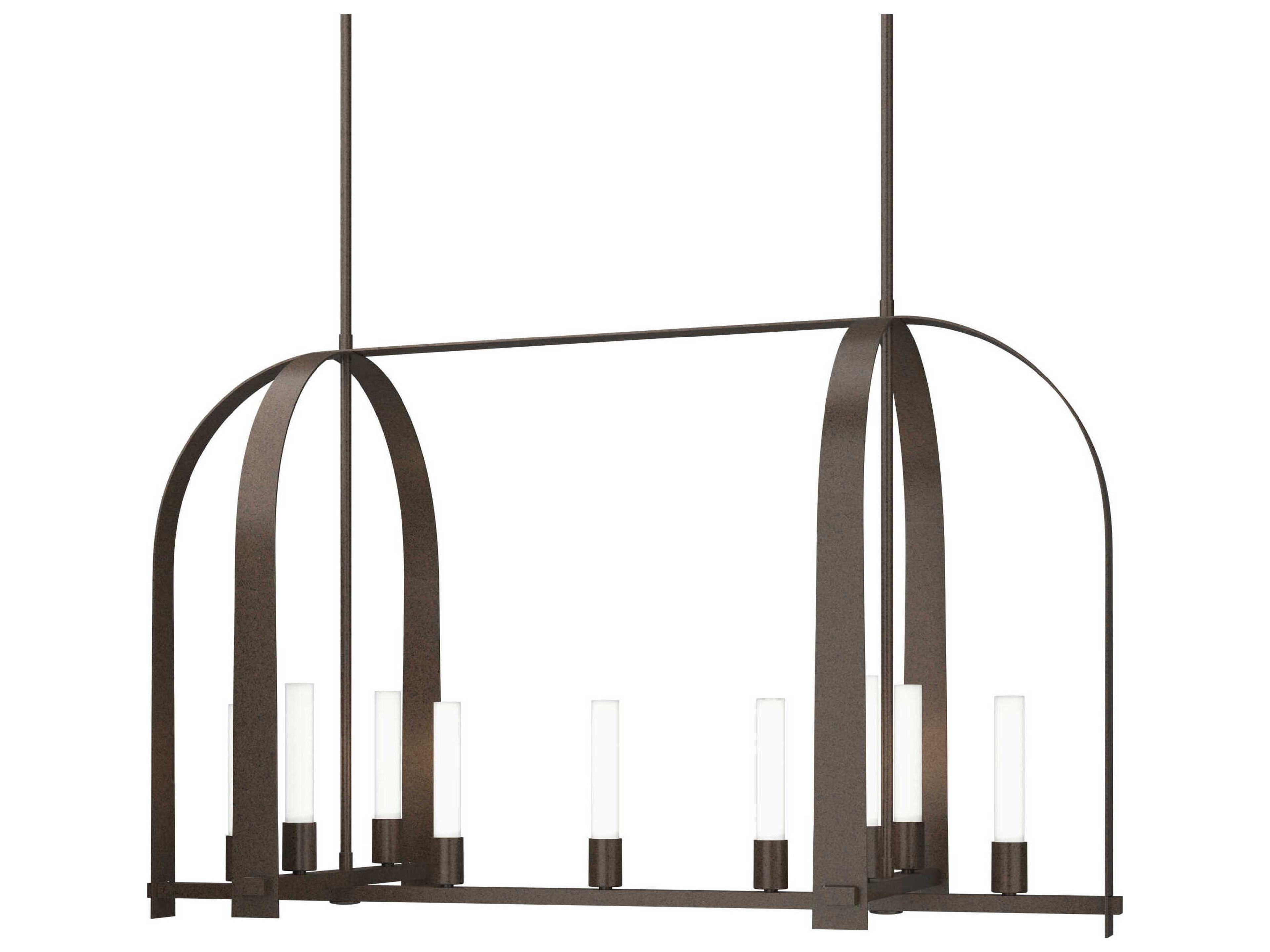 Hubbardton Forge Triomphe 9-Light Glass LED Linear Island Pendant