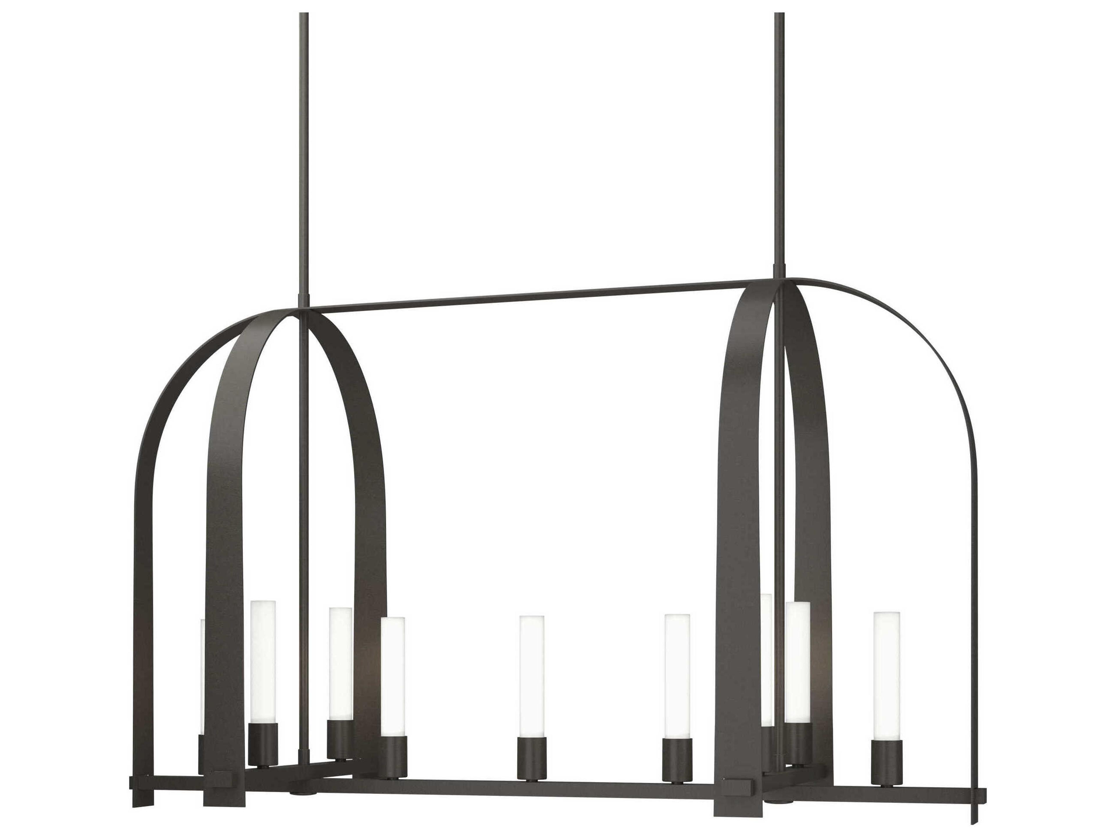 Hubbardton Forge Triomphe 9-Light Glass LED Linear Island Pendant