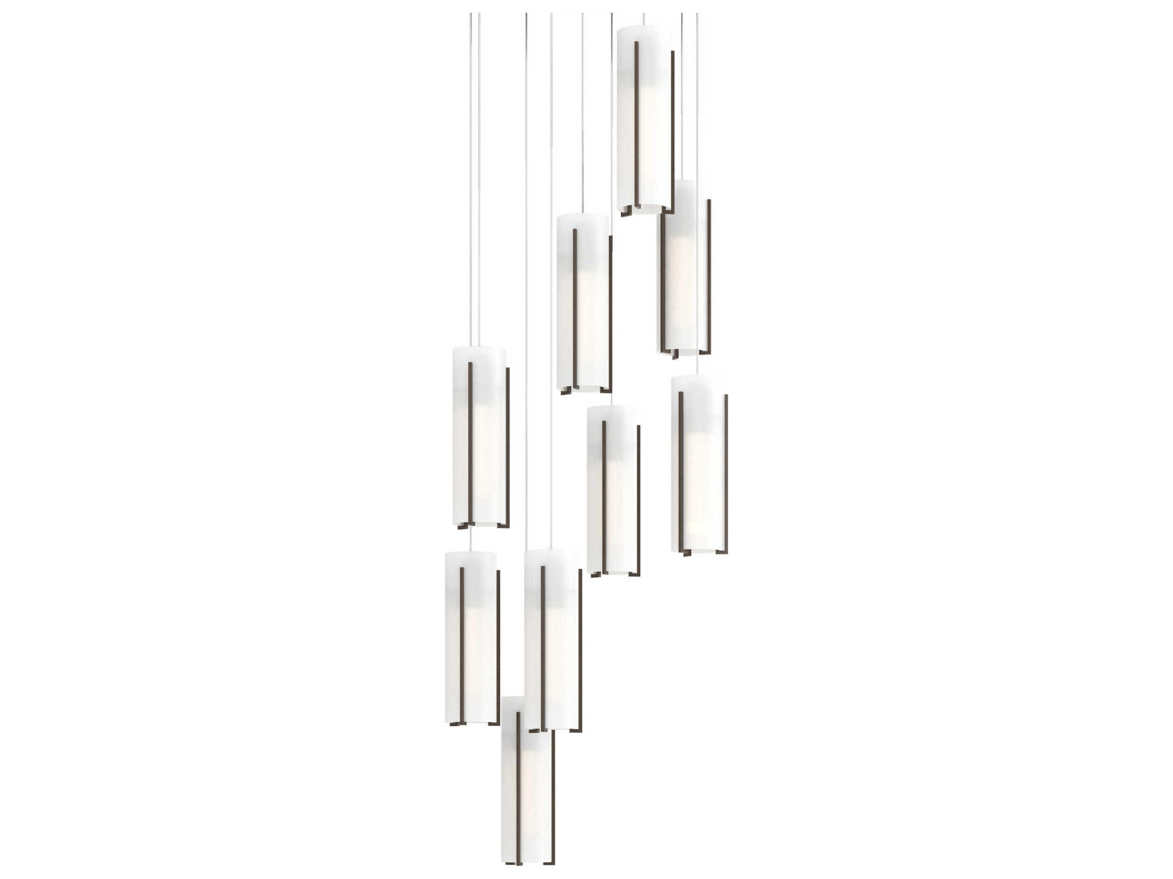 Hubbardton Forge Exos 9-Light Glass Cylinder Pendant