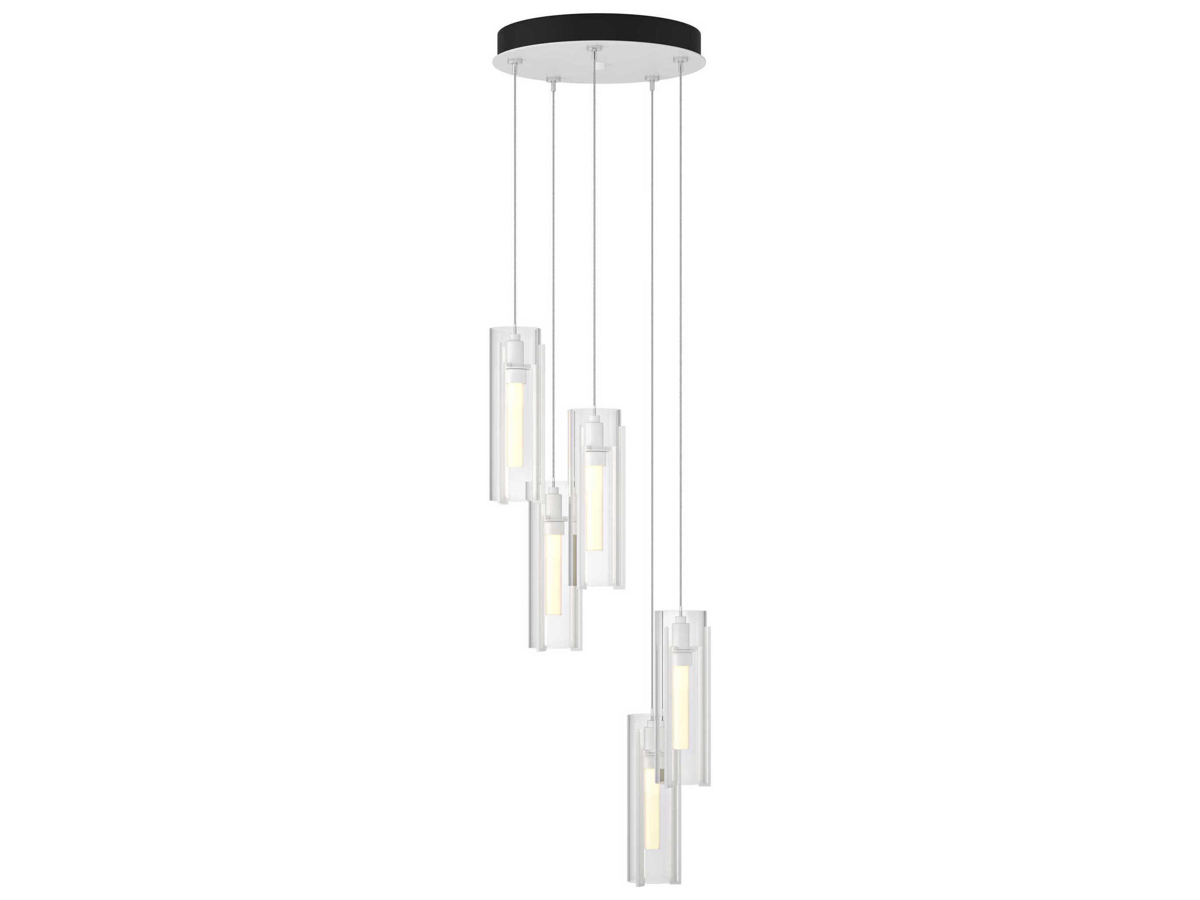 Hubbardton Forge Exos 5-Light Glass LED Cylinder Pendant