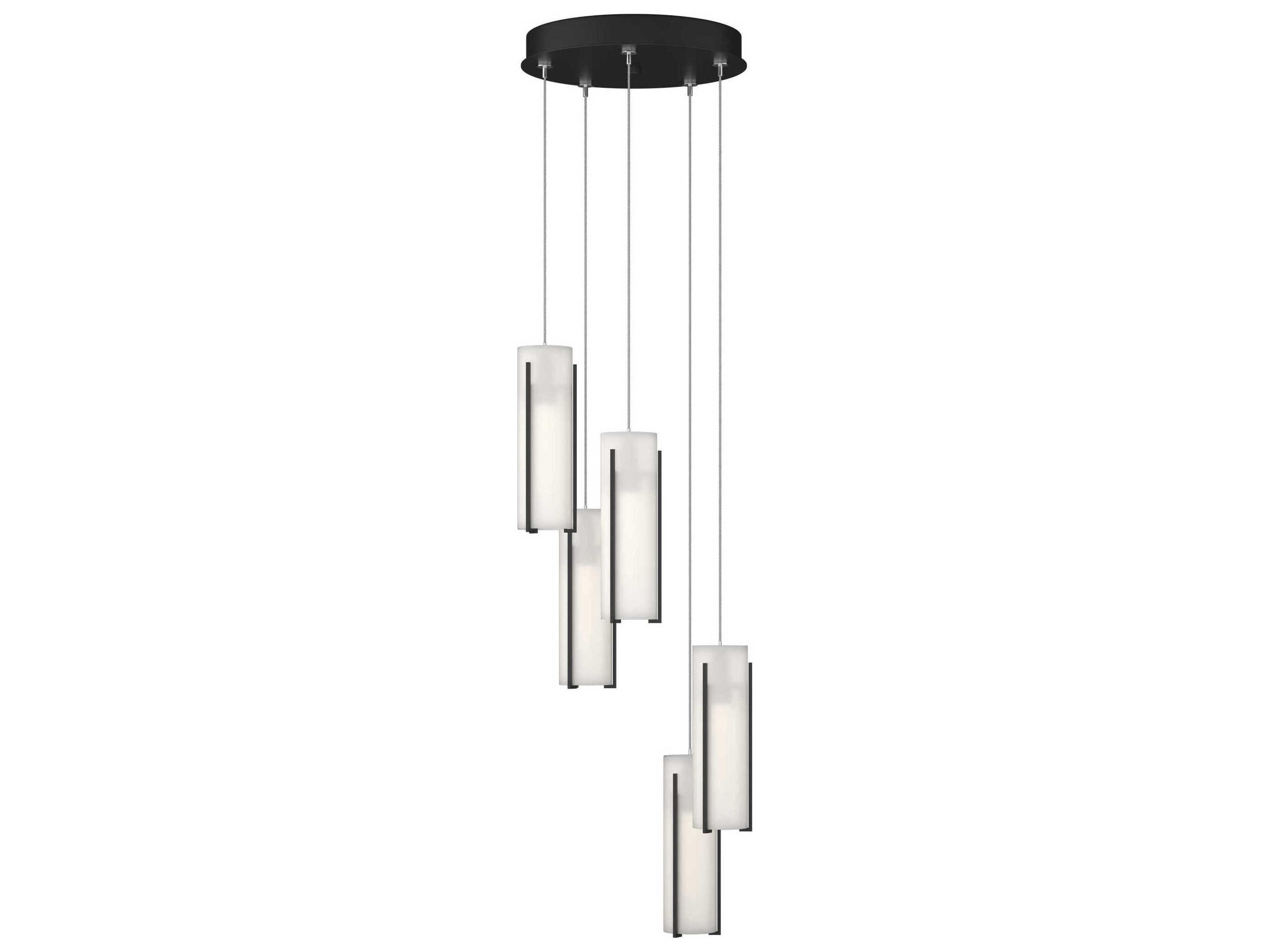 Hubbardton Forge Exos 5-Light Glass LED Cylinder Pendant