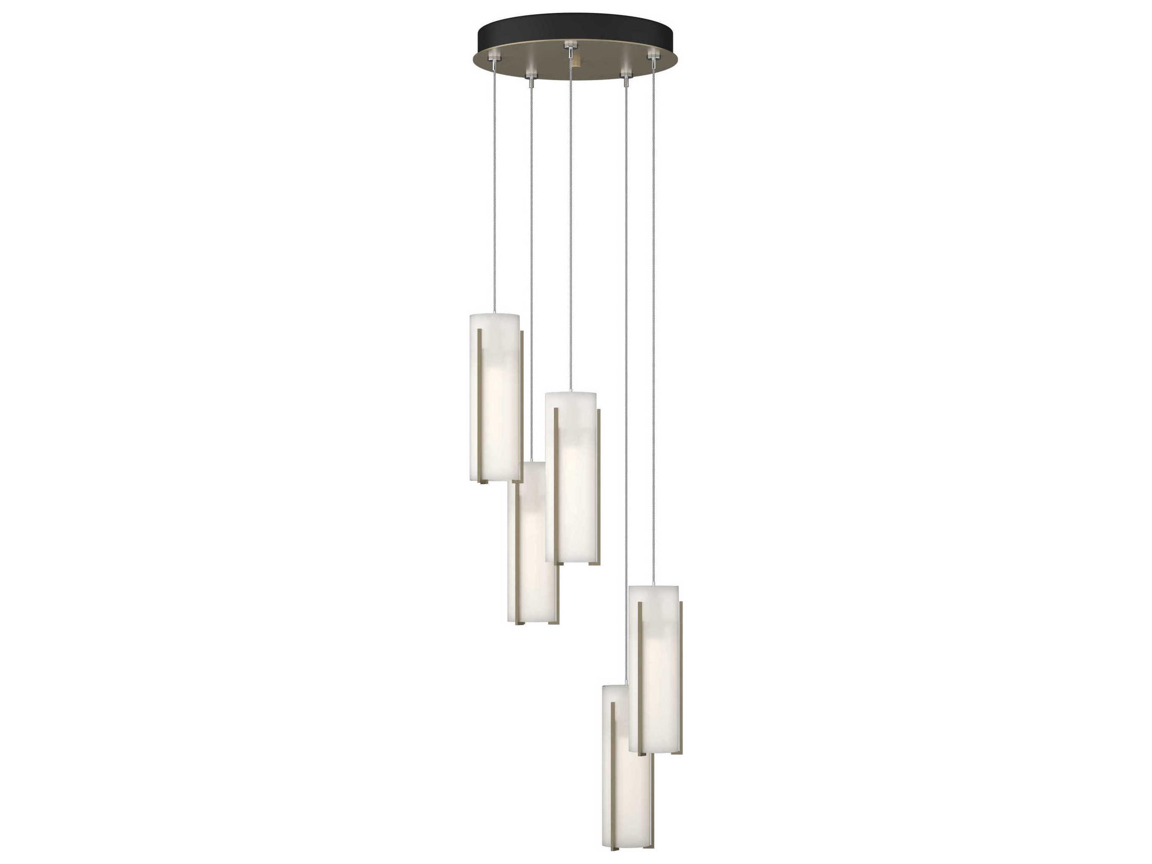 Hubbardton Forge Exos 5-Light Glass LED Cylinder Pendant