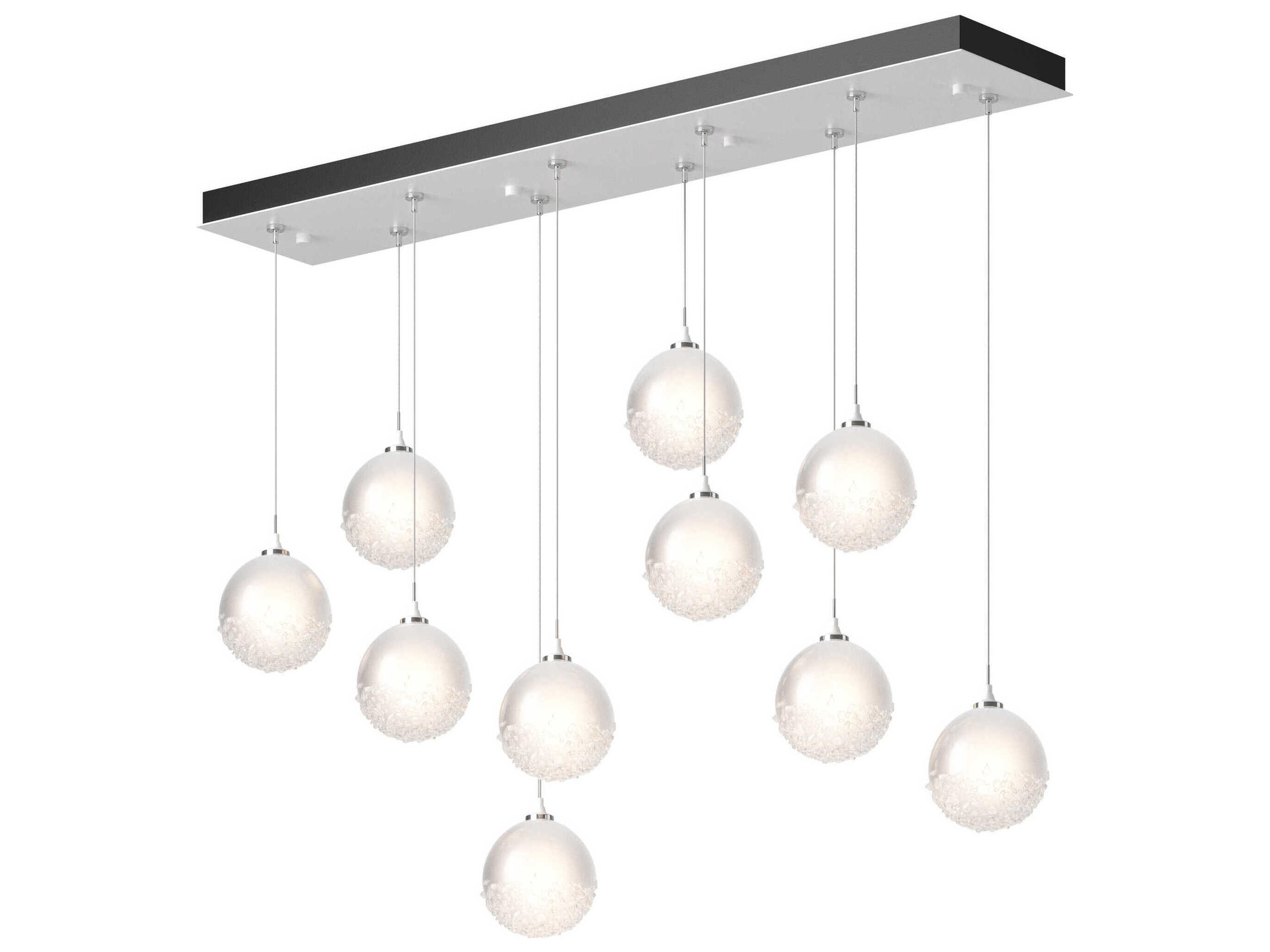Fritz 10-Light Glass LED Globe Linear Island Pendant
