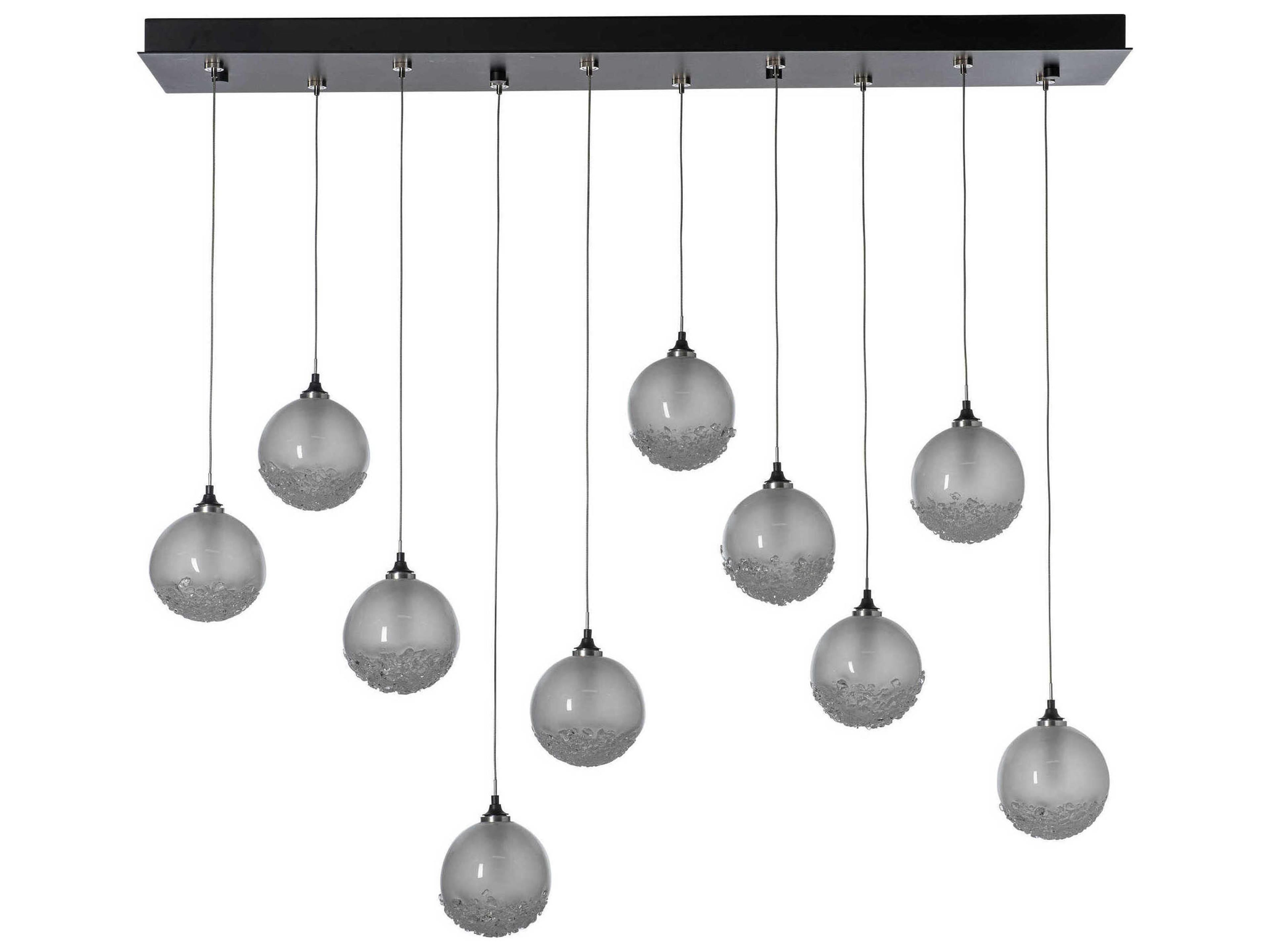Hubbardton Forge Fritz 10-Light Glass LED Globe Linear Island Pendant