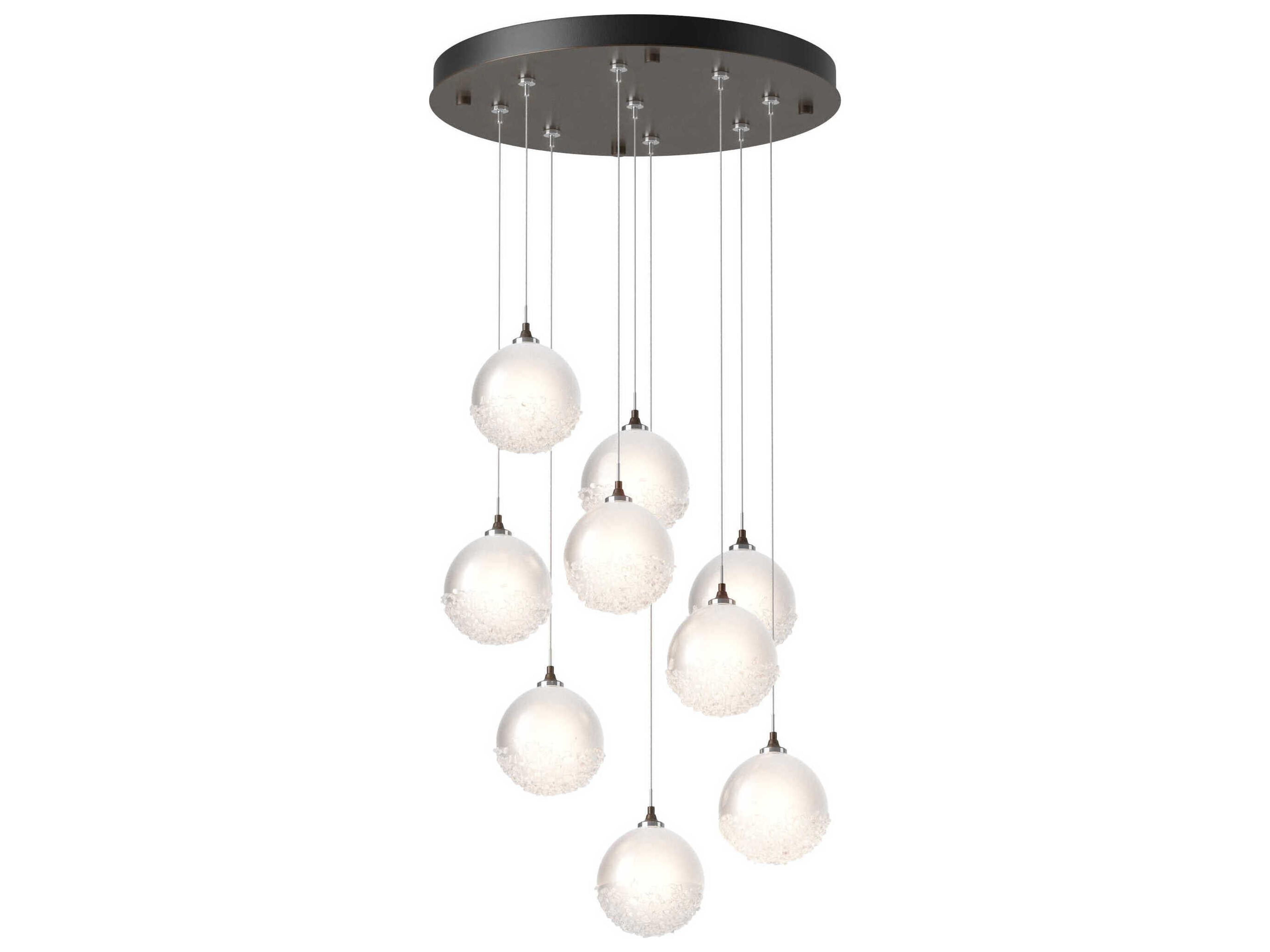 Hubbardton Forge Fritz 9-Light Glass LED Globe Pendant