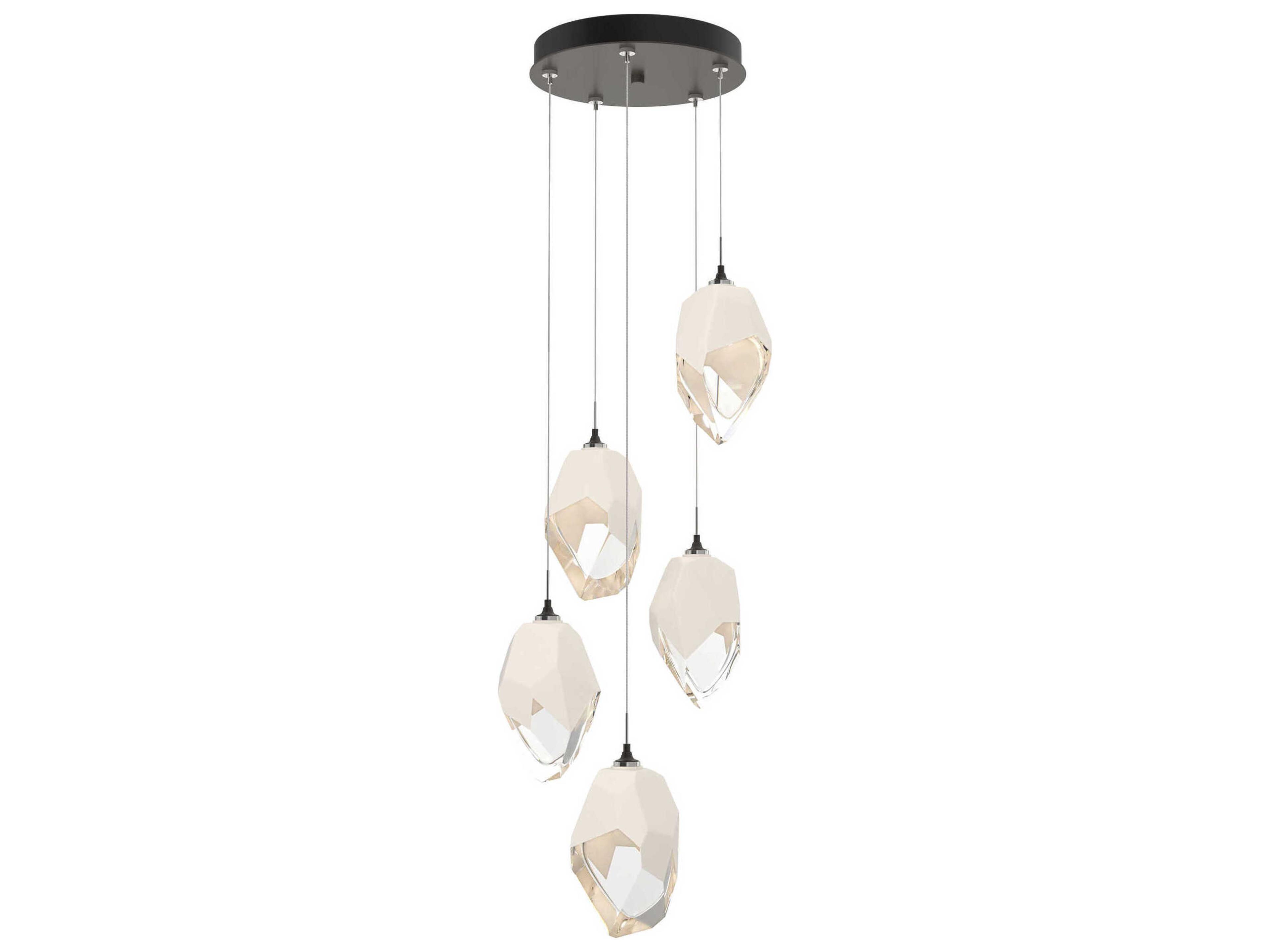 Hubbardton Forge Chrysalis 5-Light Crystal Glass Pendant