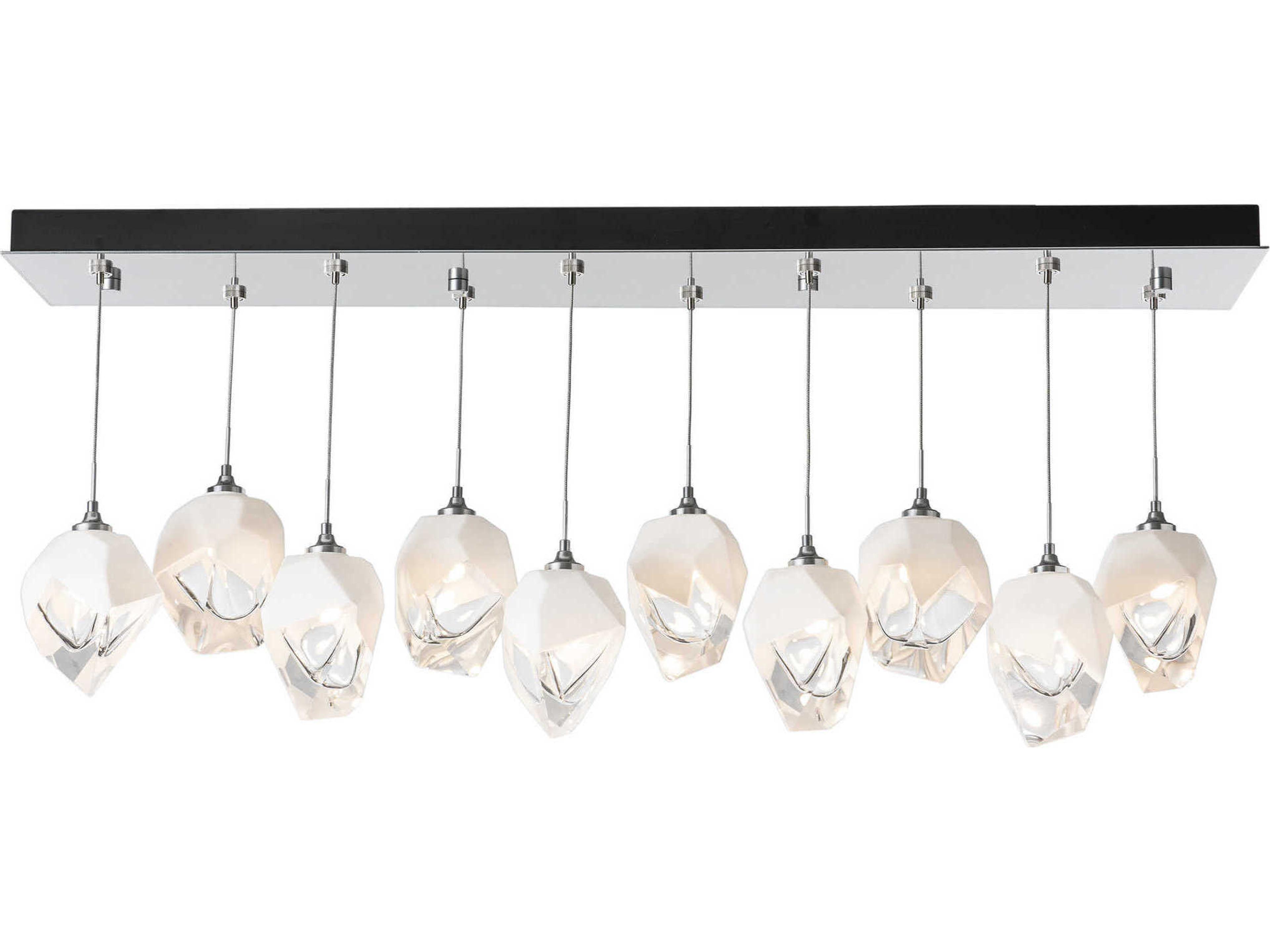 Hubbardton Forge Chrysalis 10-Light Crystal Glass Linear Island Pendant