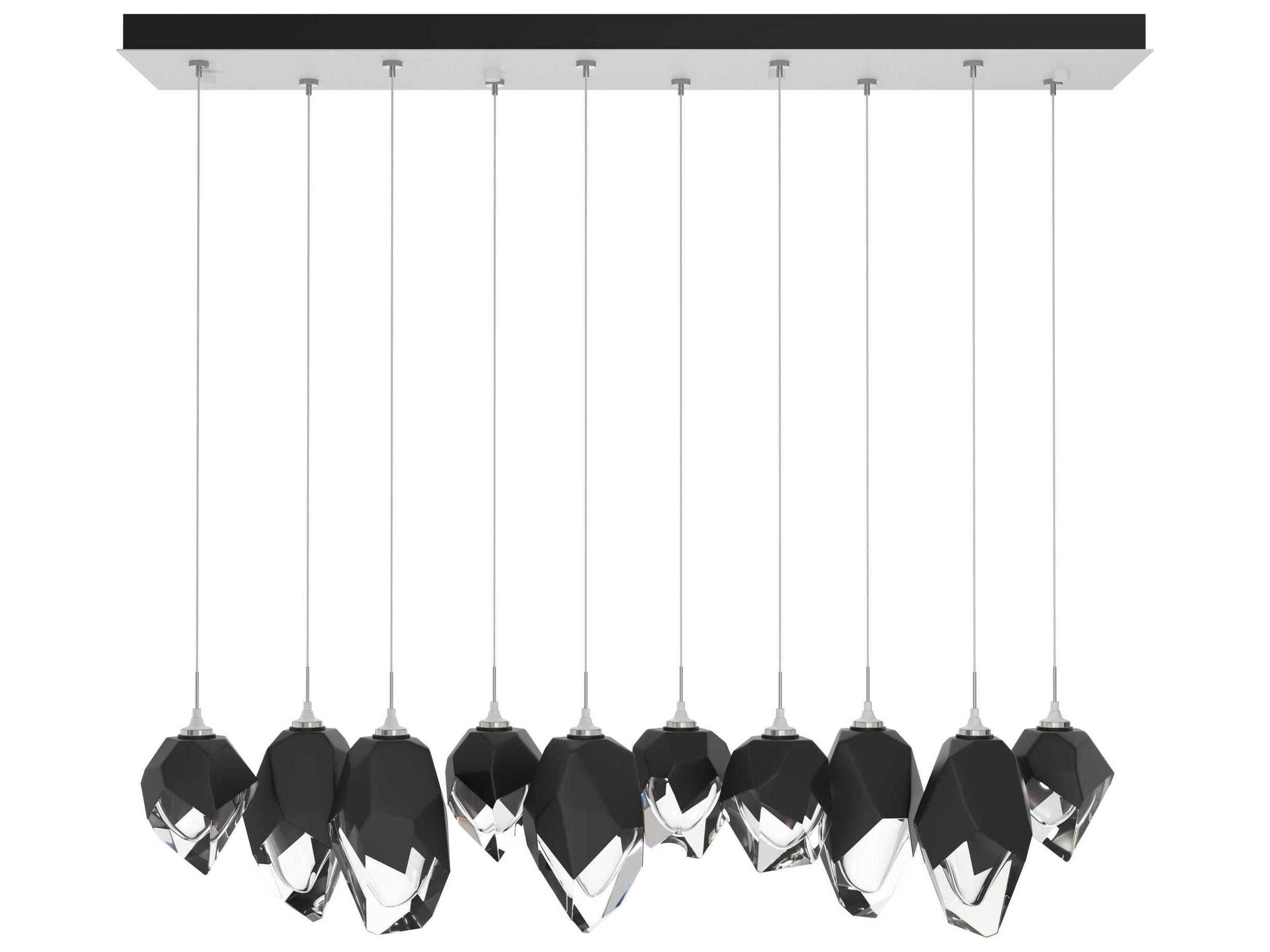 Hubbardton Forge Chrysalis 10-Light Crystal Glass Linear Island Pendant
