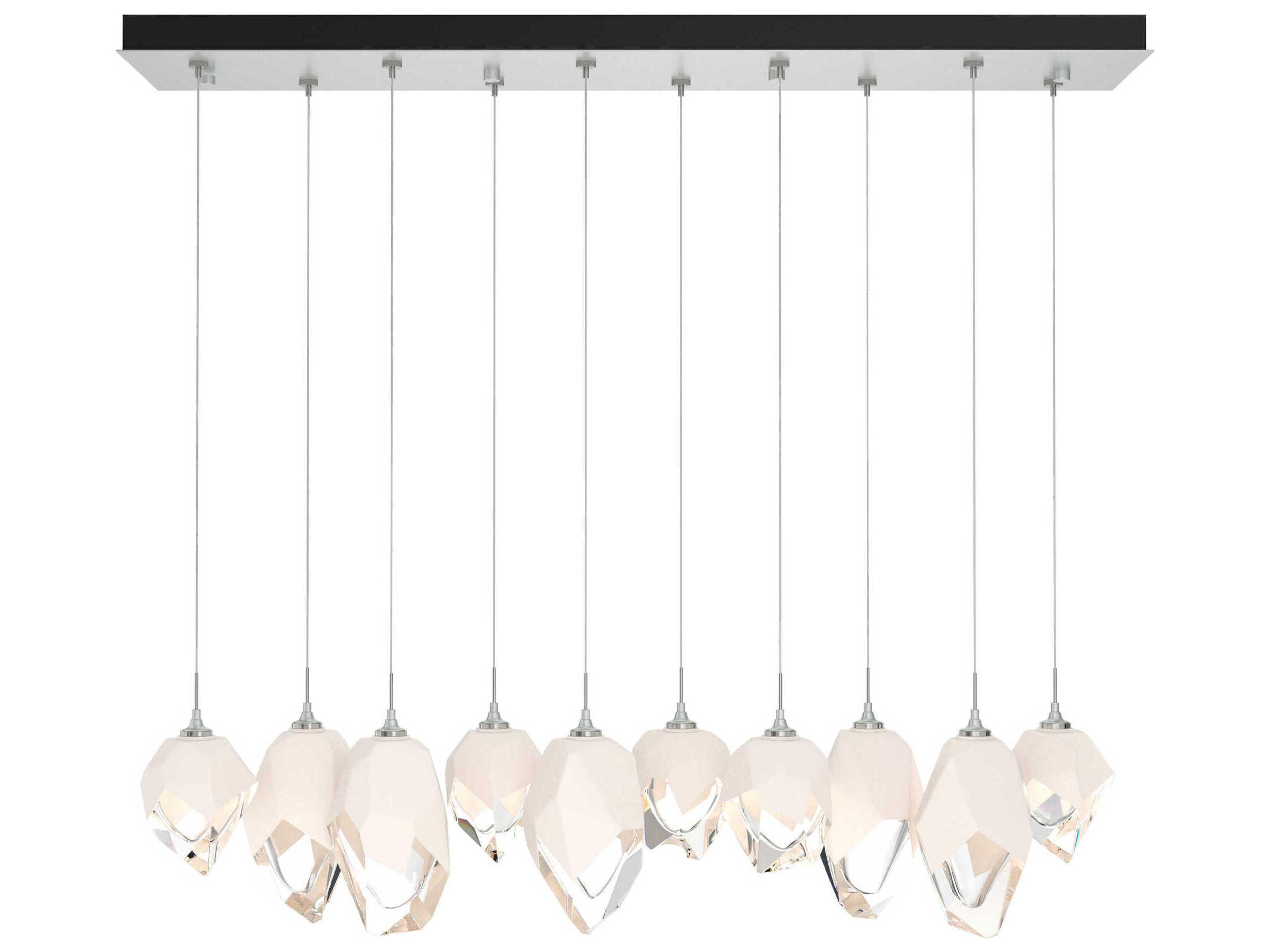 Hubbardton Forge Chrysalis 10-Light Crystal Glass Linear Island Pendant