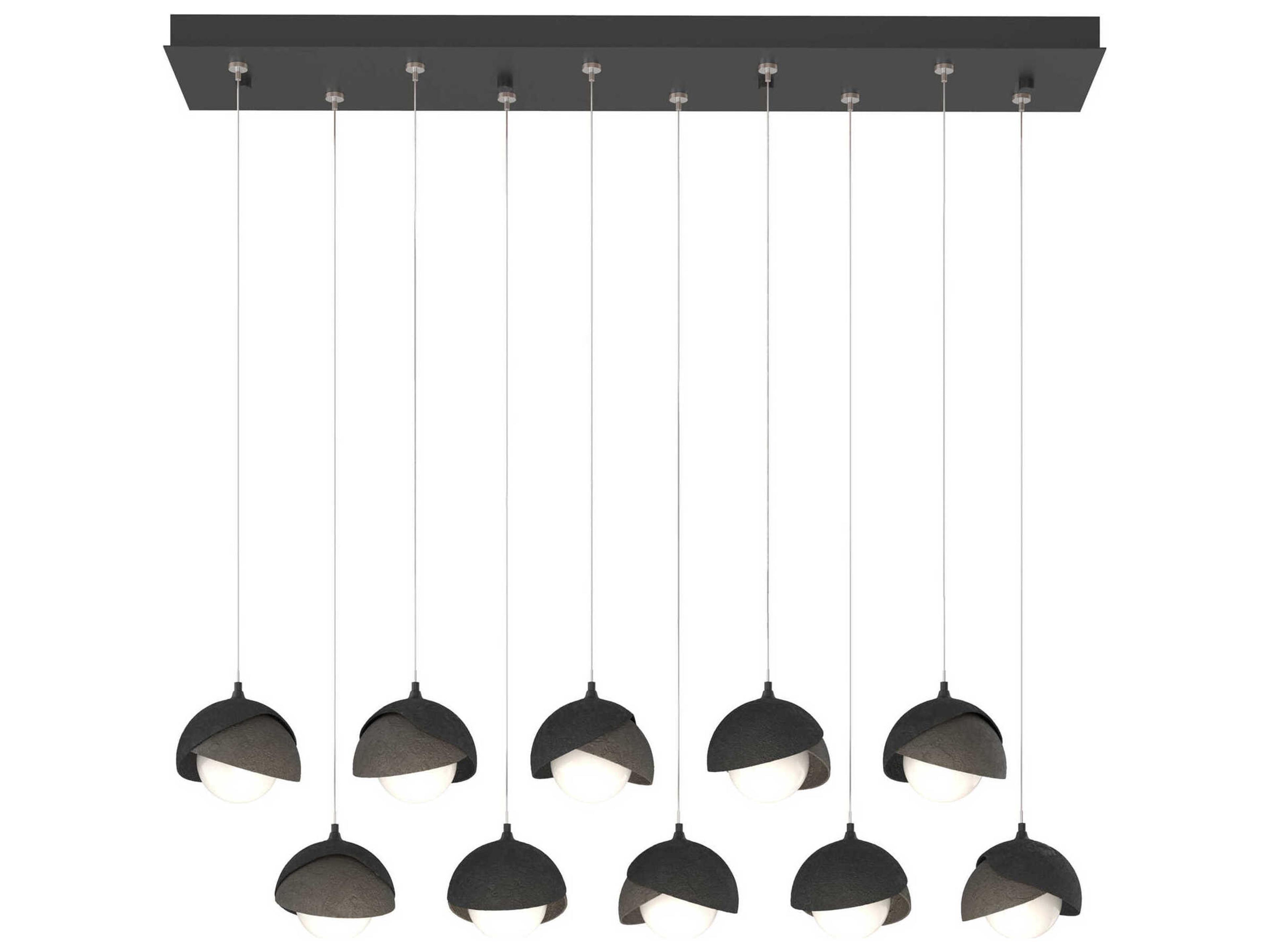 Hubbardton Forge Brooklyn 10-Light Glass Globe Linear Island Pendant