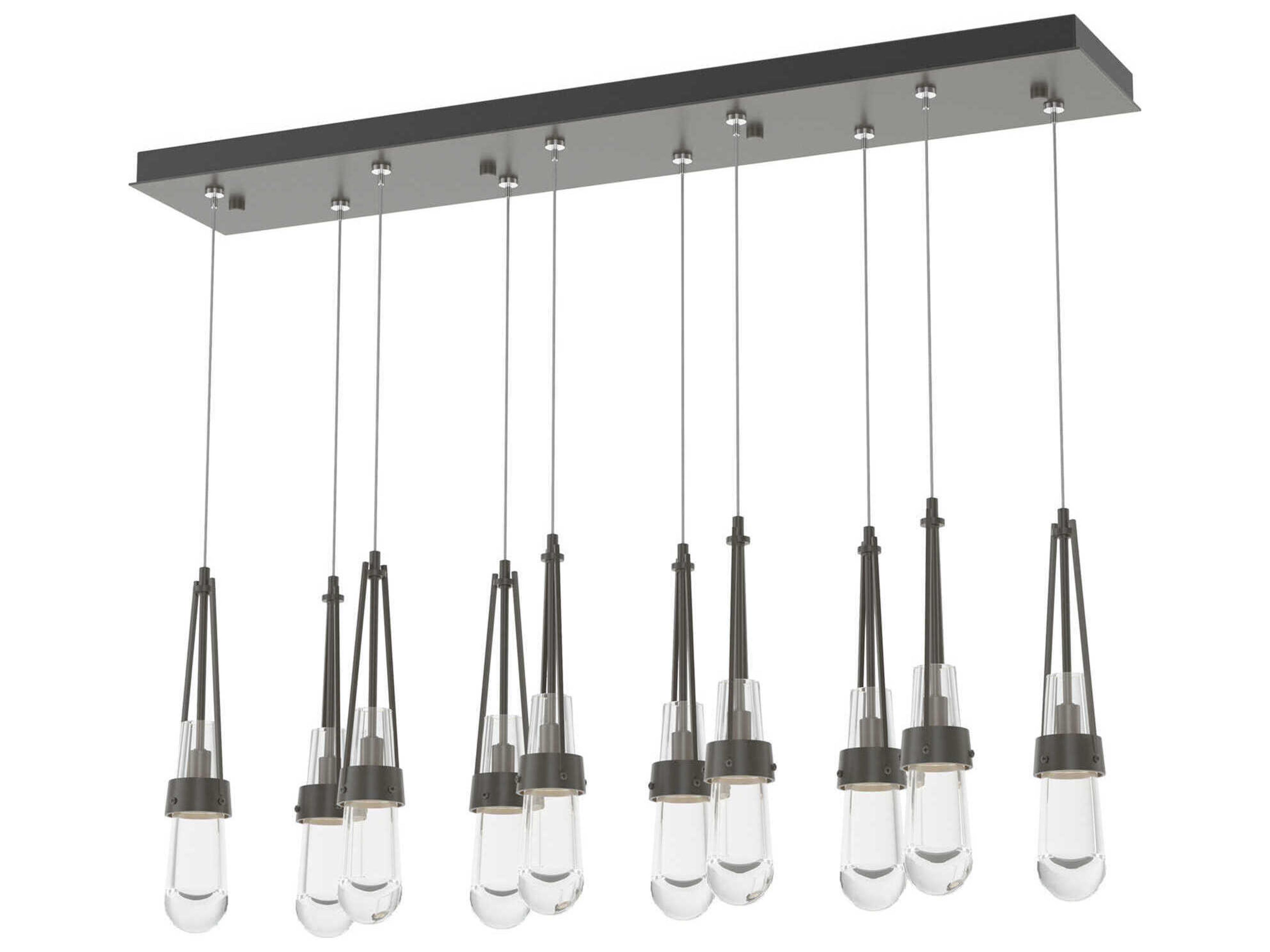Hubbardton Forge Link 10-Light Glass Linear Island Pendant