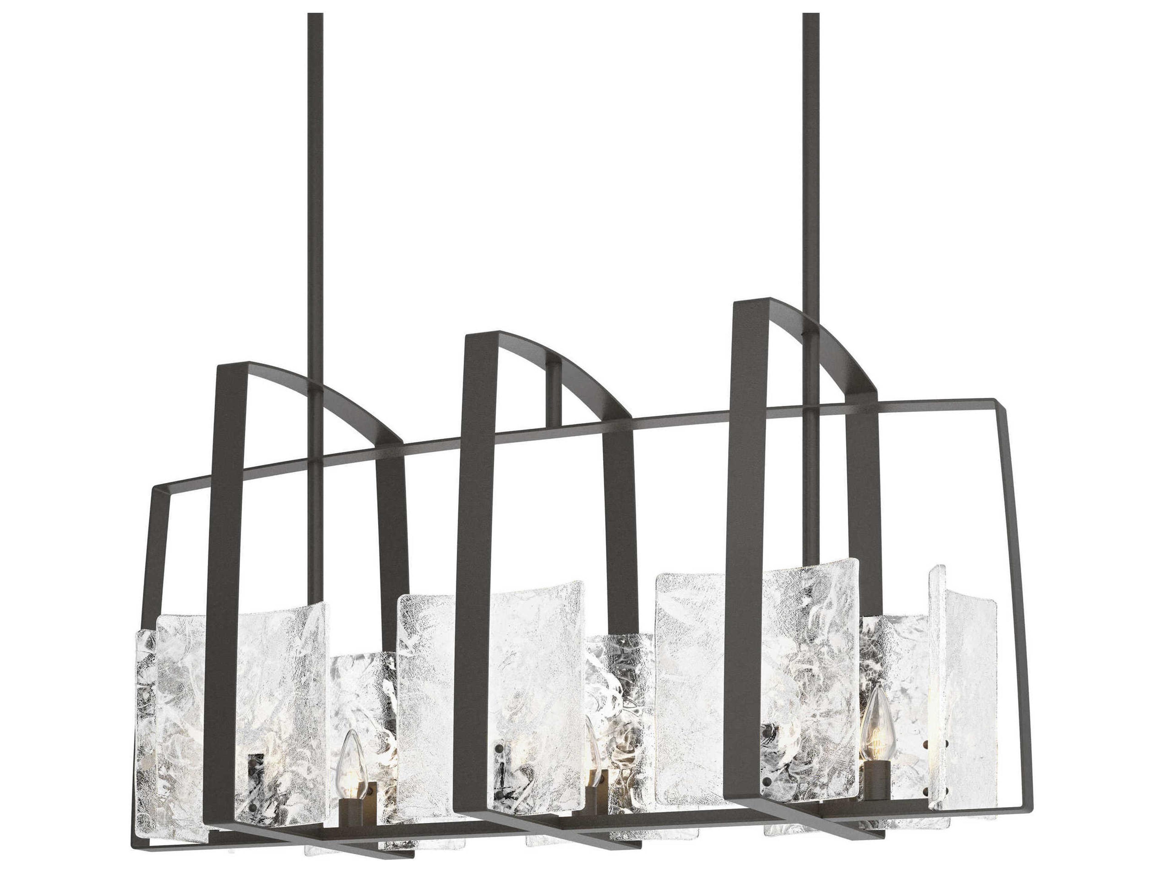 Hubbardton Forge Arc 8-Light Glass Linear Island Pendant