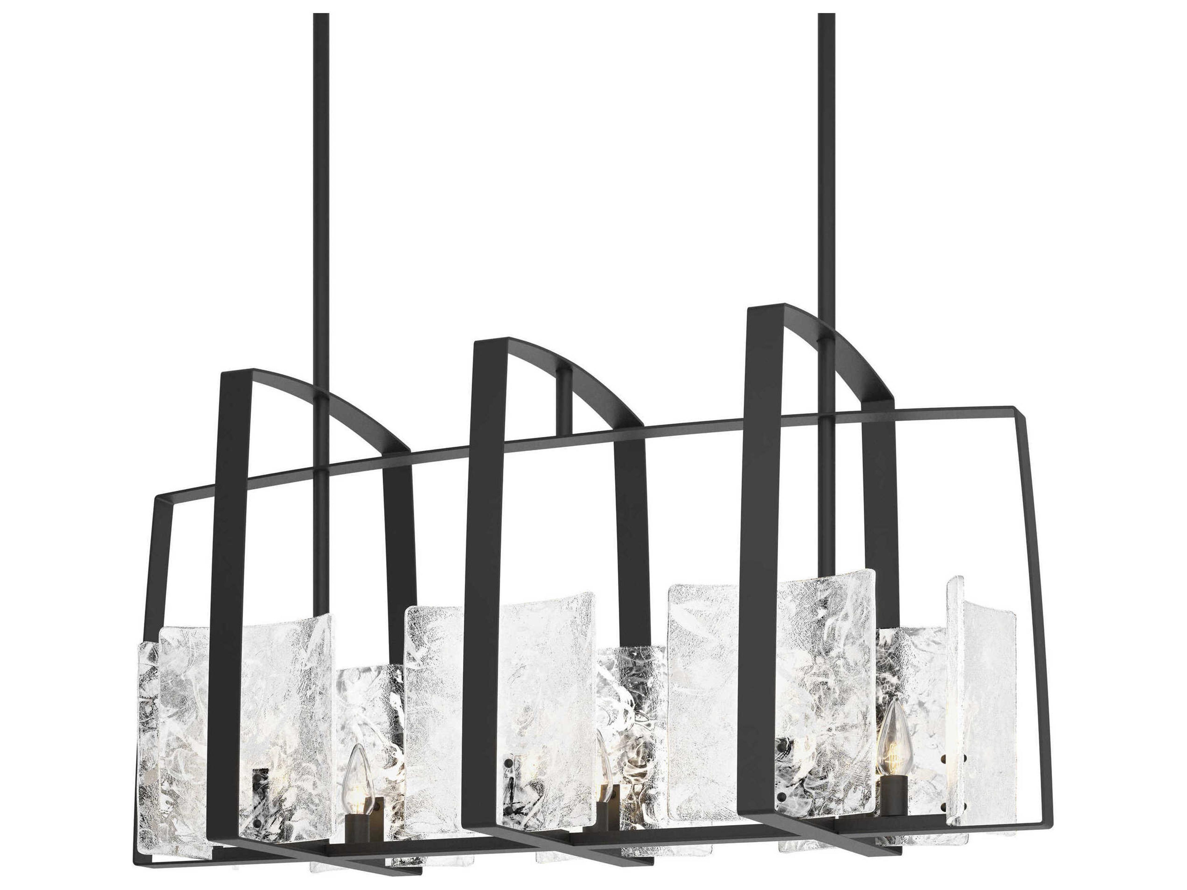 Hubbardton Forge Arc 8-Light Glass Linear Island Pendant