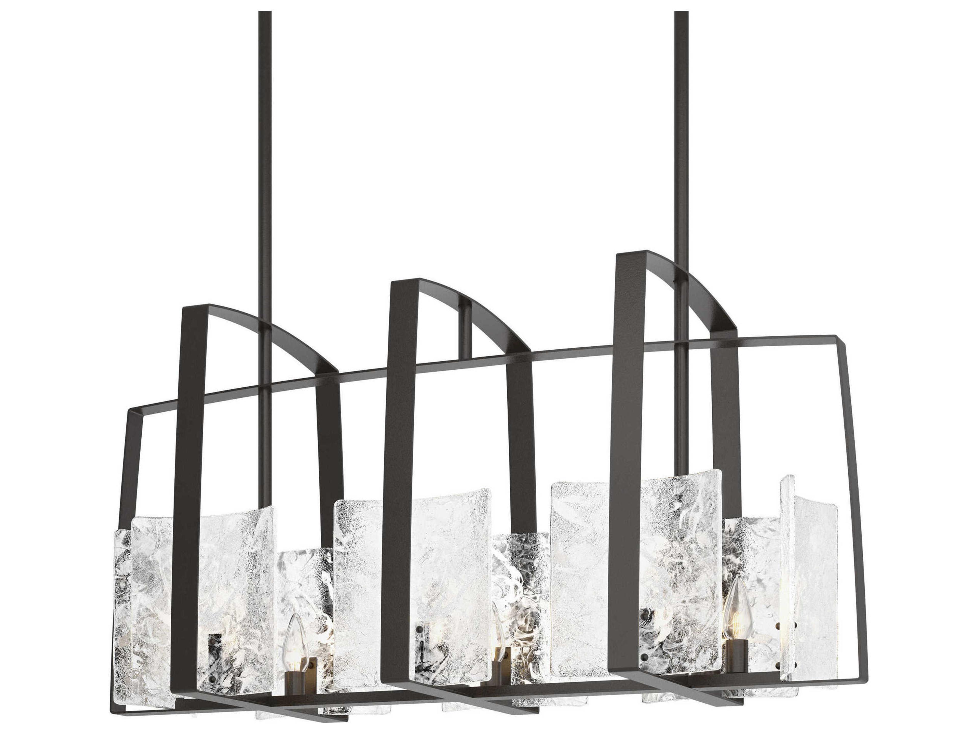 Hubbardton Forge Arc 8-Light Glass Linear Island Pendant