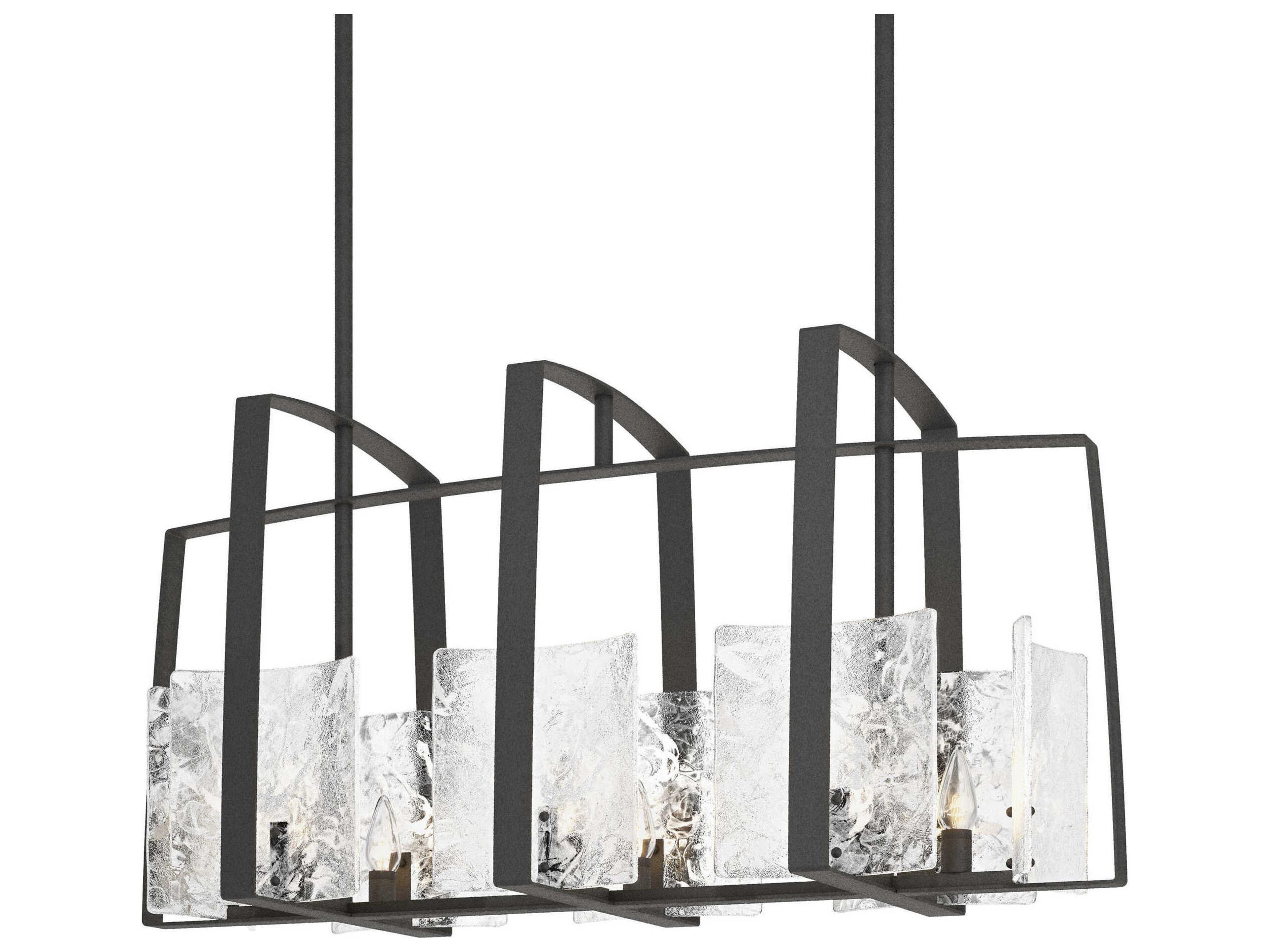 Hubbardton Forge Arc 8-Light Glass Linear Island Pendant