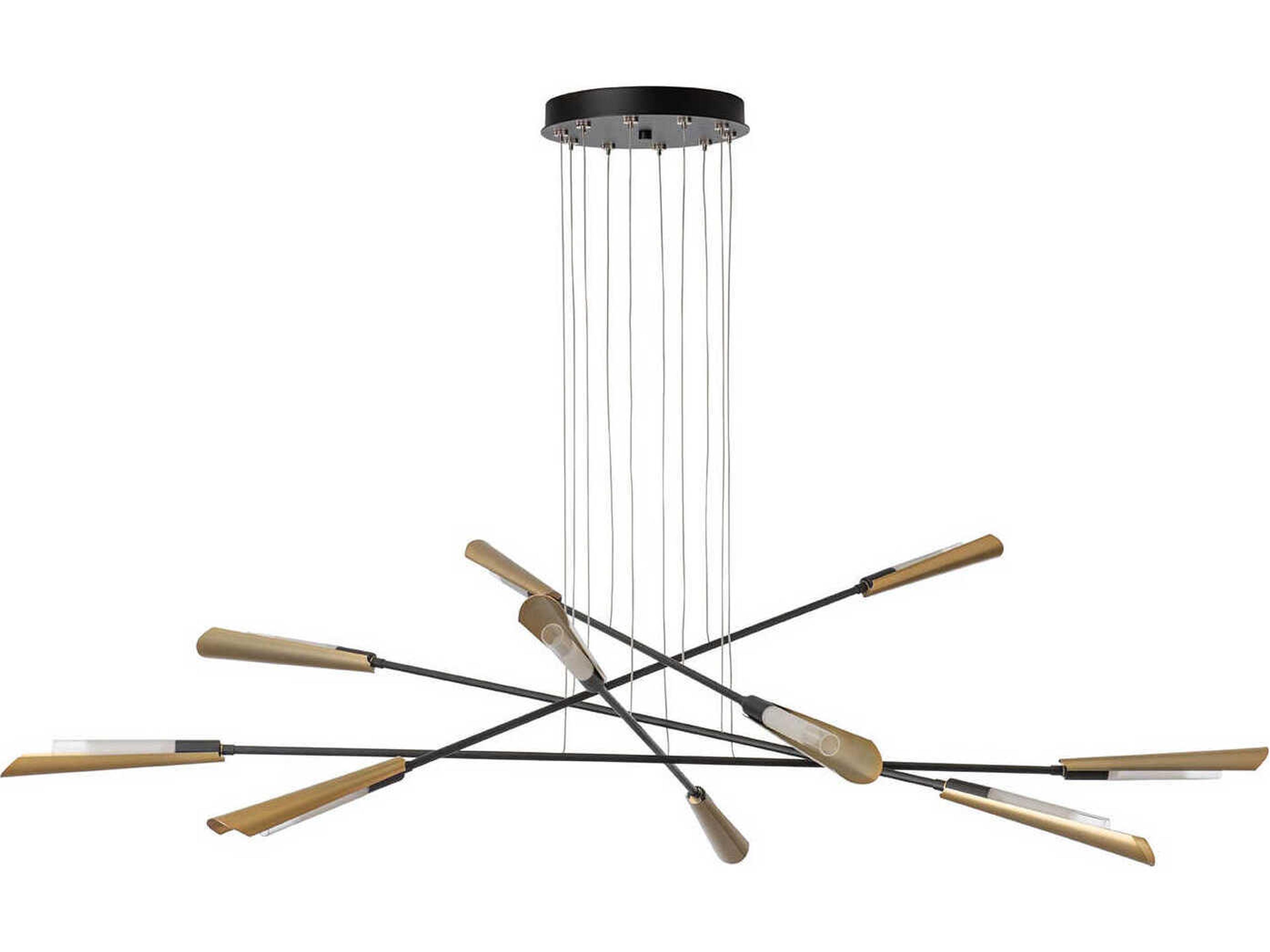 Hubbardton Forge Flight 10-Light Linear Pendant