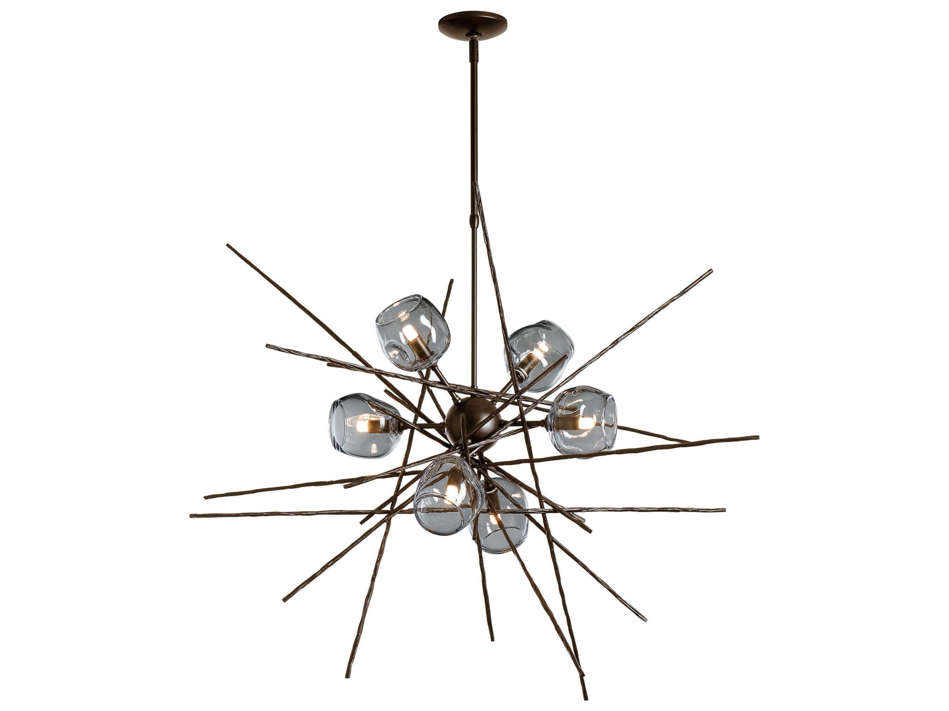 Hubbardton Forge Griffin 6-Light Black Geometric Sputnik Pendant