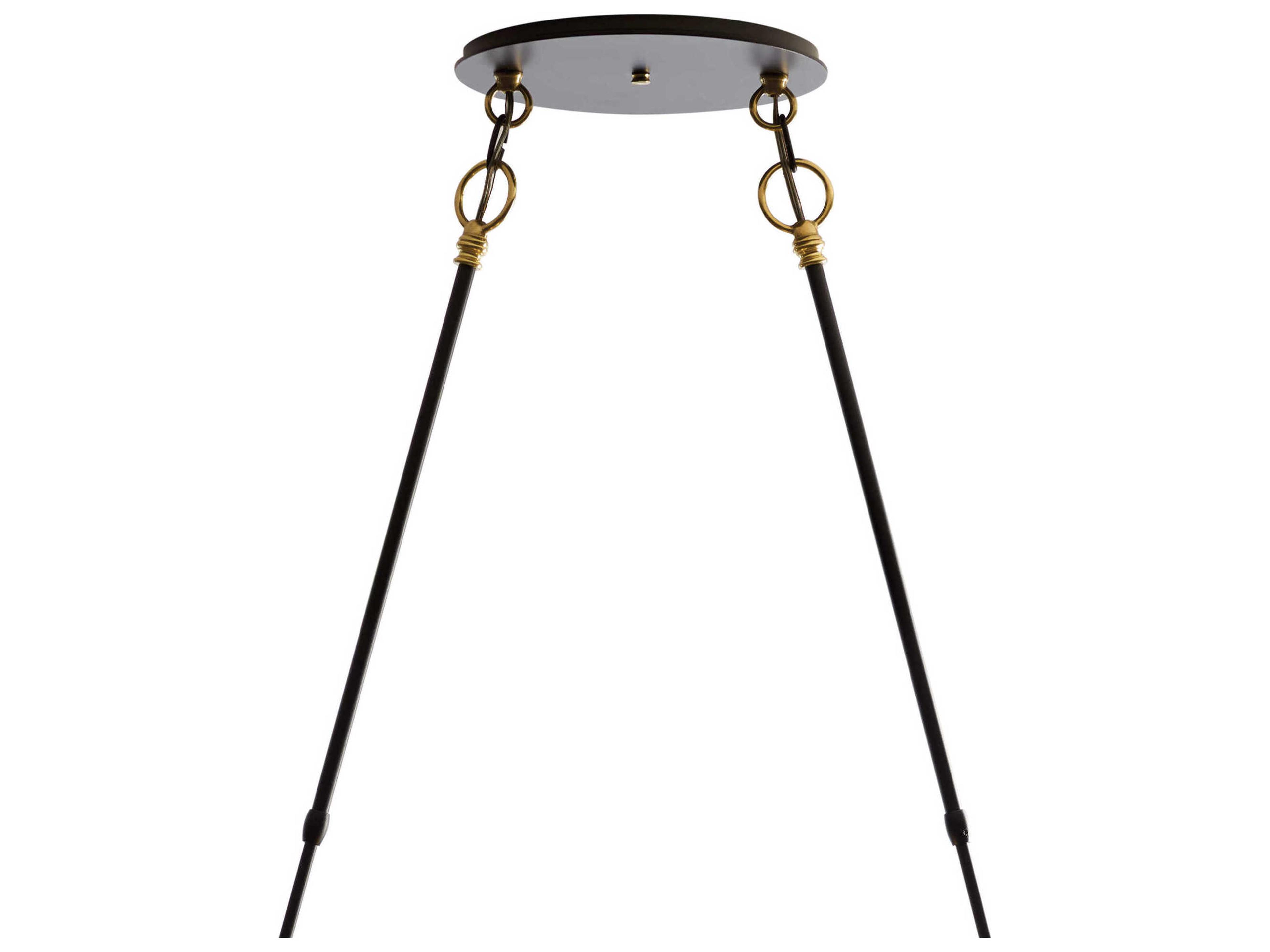 Hubbardton Forge Otto 2-Light Brass Black Glass Globe Pendant