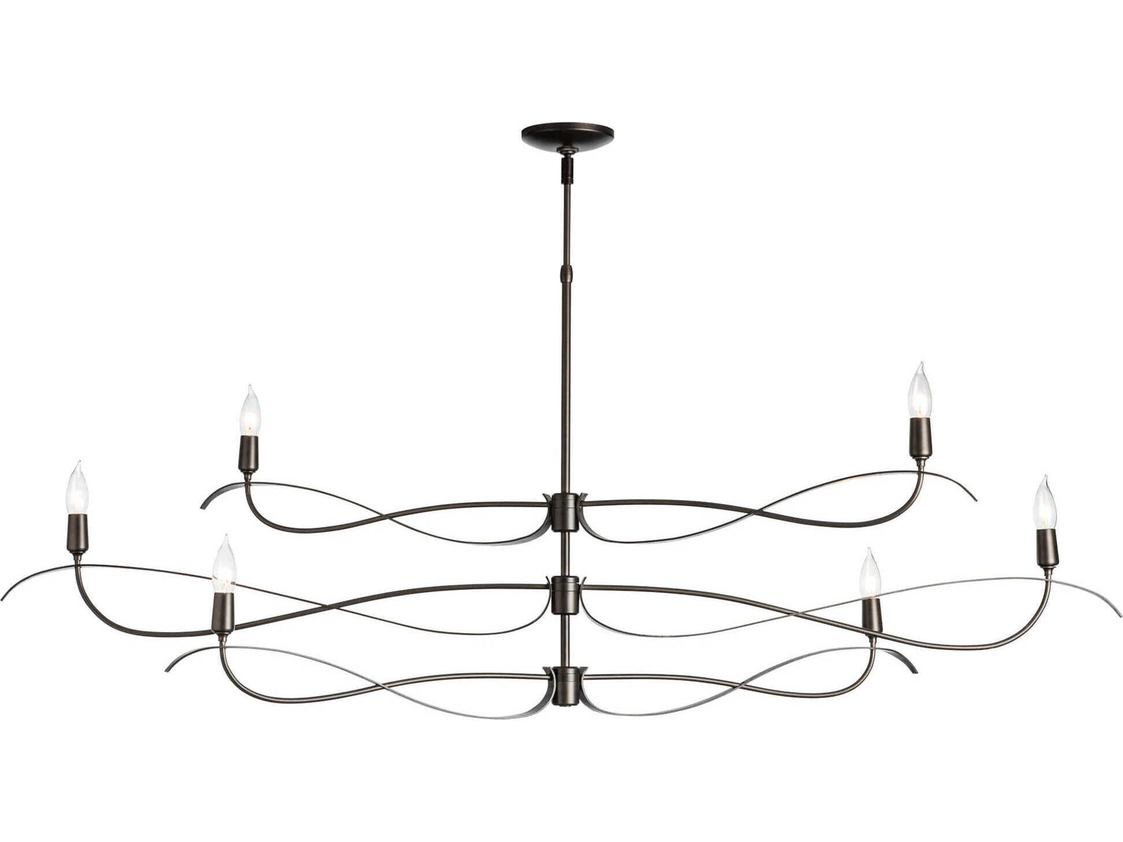 Willow 6-Light Large Chandelier Modern Linear