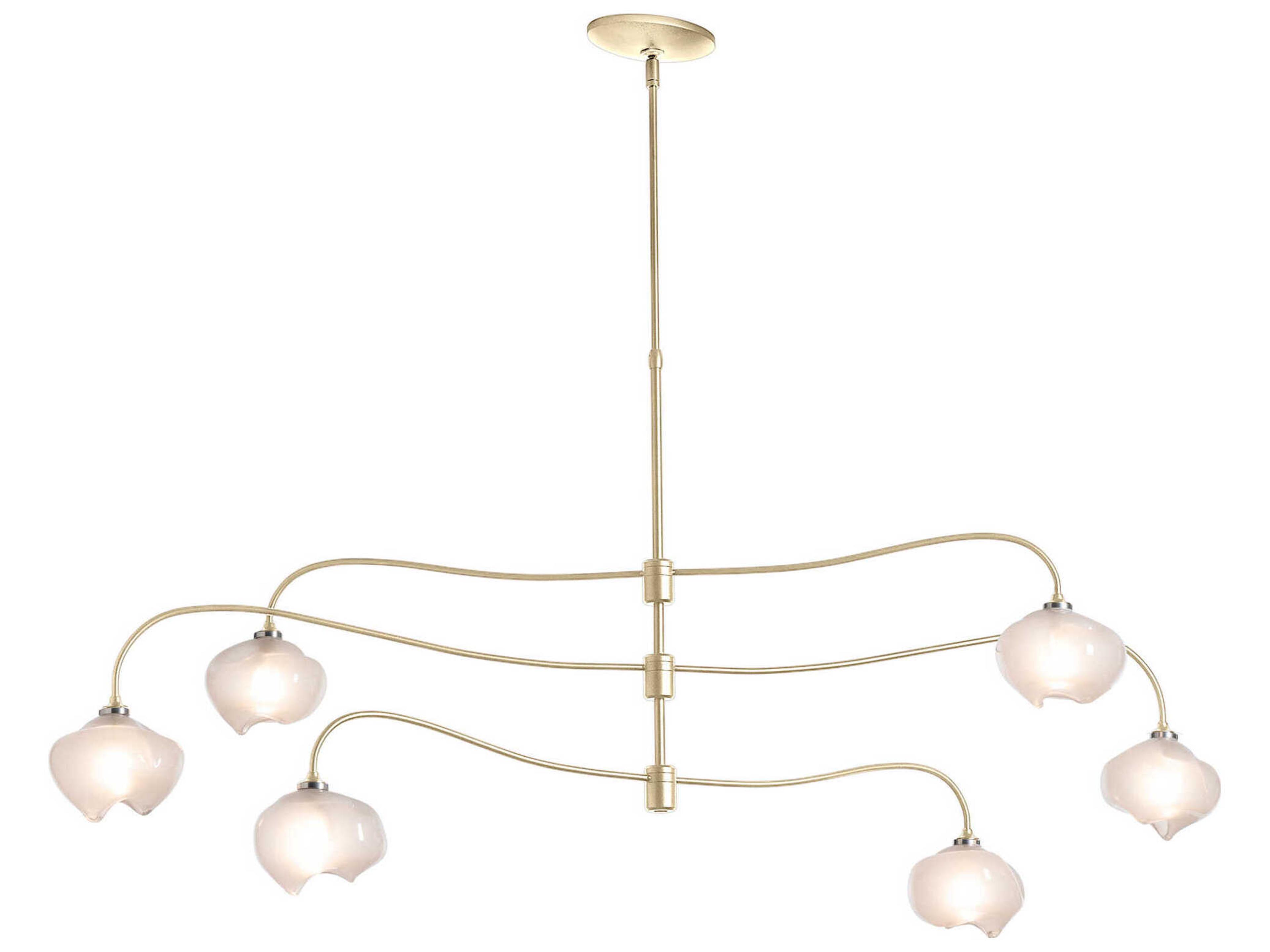 Hubbardton Forge Ume 6-Light Glass Linear Tiered Island Pendant