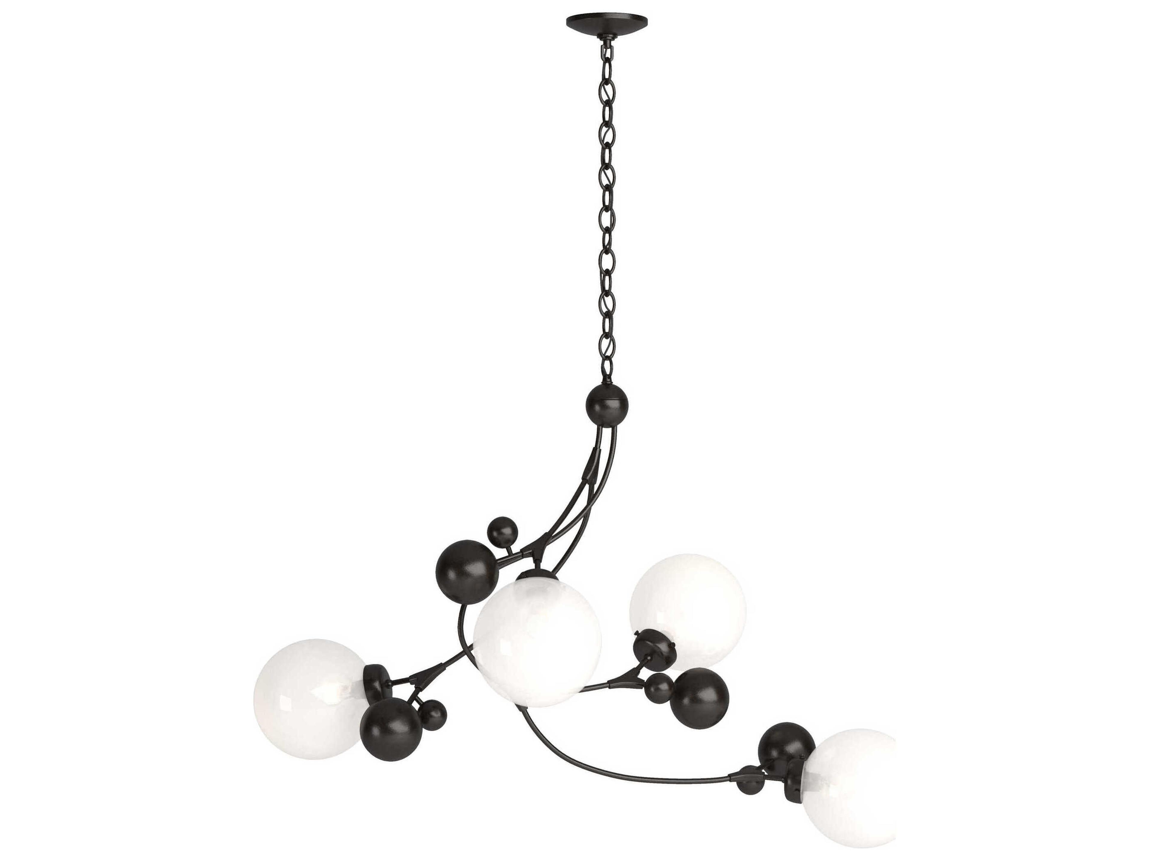 Hubbardton Forge Sprig 4-Light Glass Globe Linear Island Pendant