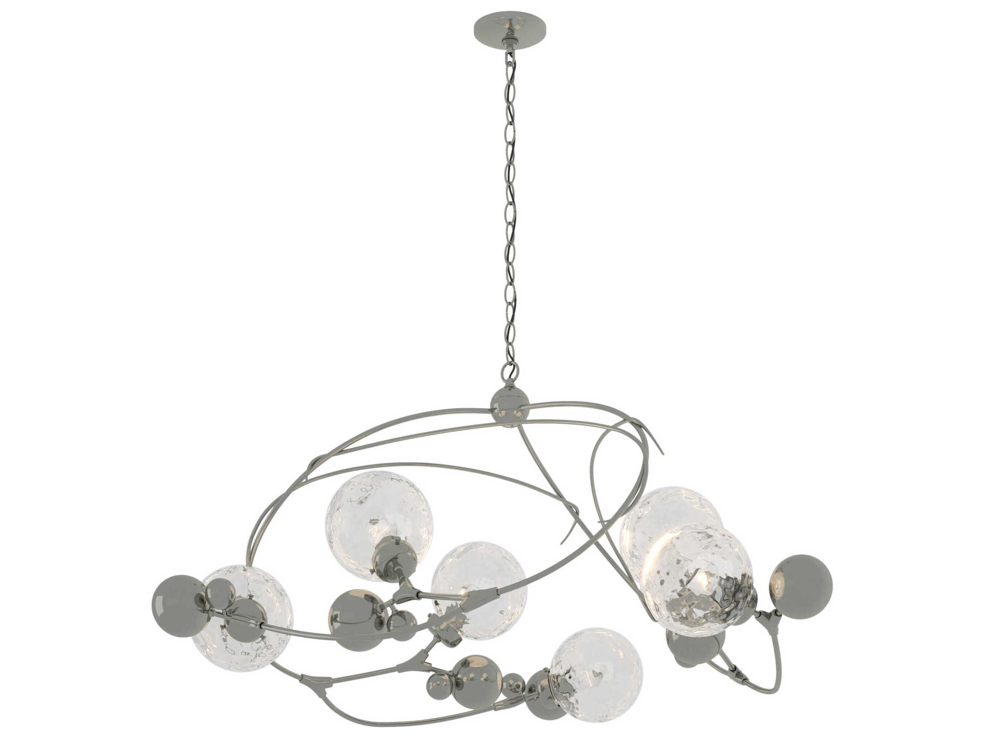 Hubbardton Forge Sprig 6-Light Glass Globe Linear Pendant