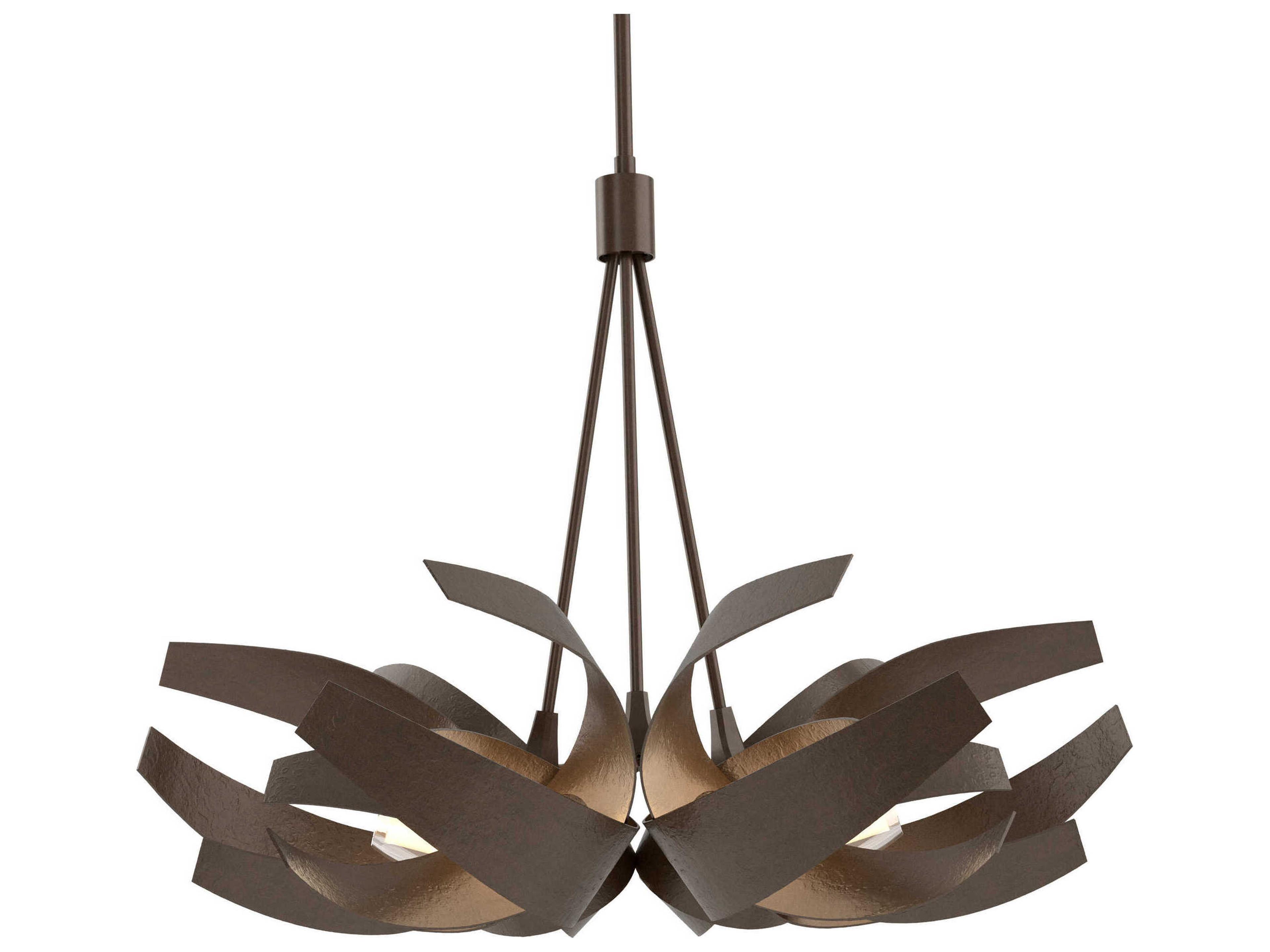 Corona Six Light Pendant Forged Steel Adjustable