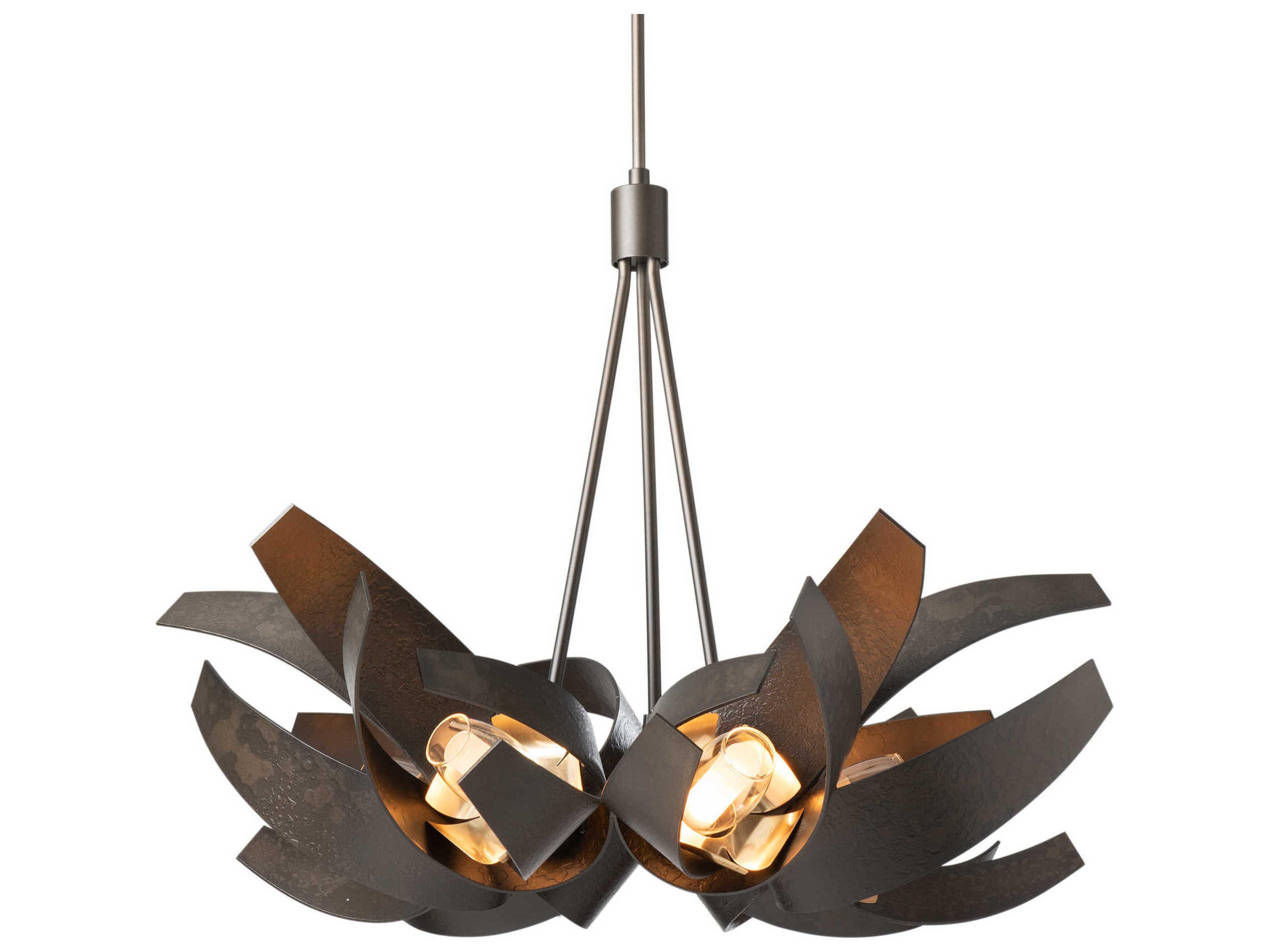 Corona Pendant Light with Brass Accents