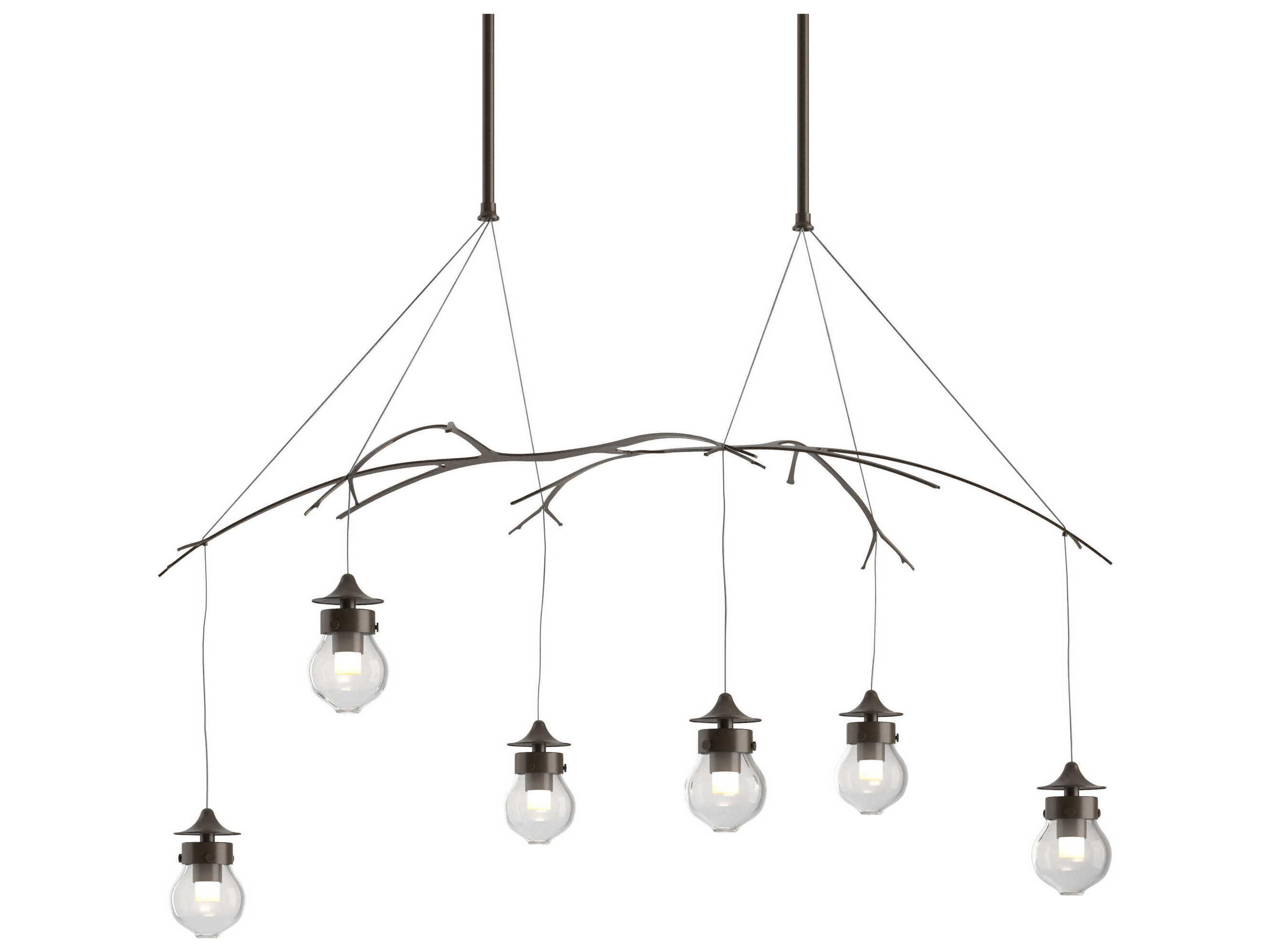 Kiwi 6 Light Linear Pendant Hand-Forged Steel
