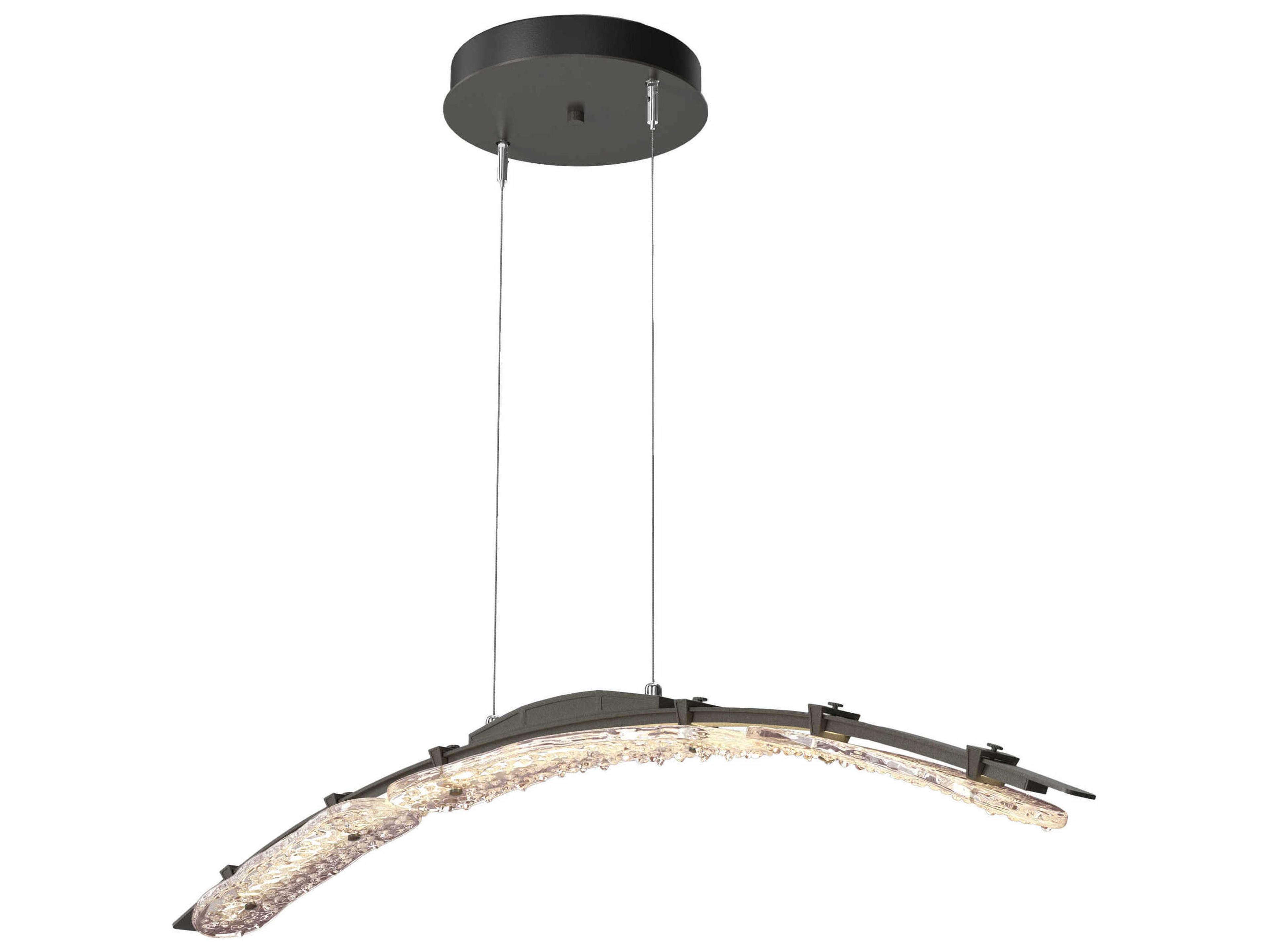 Hubbardton Forge Glissade 1-Light Glass LED Linear Island Pendant