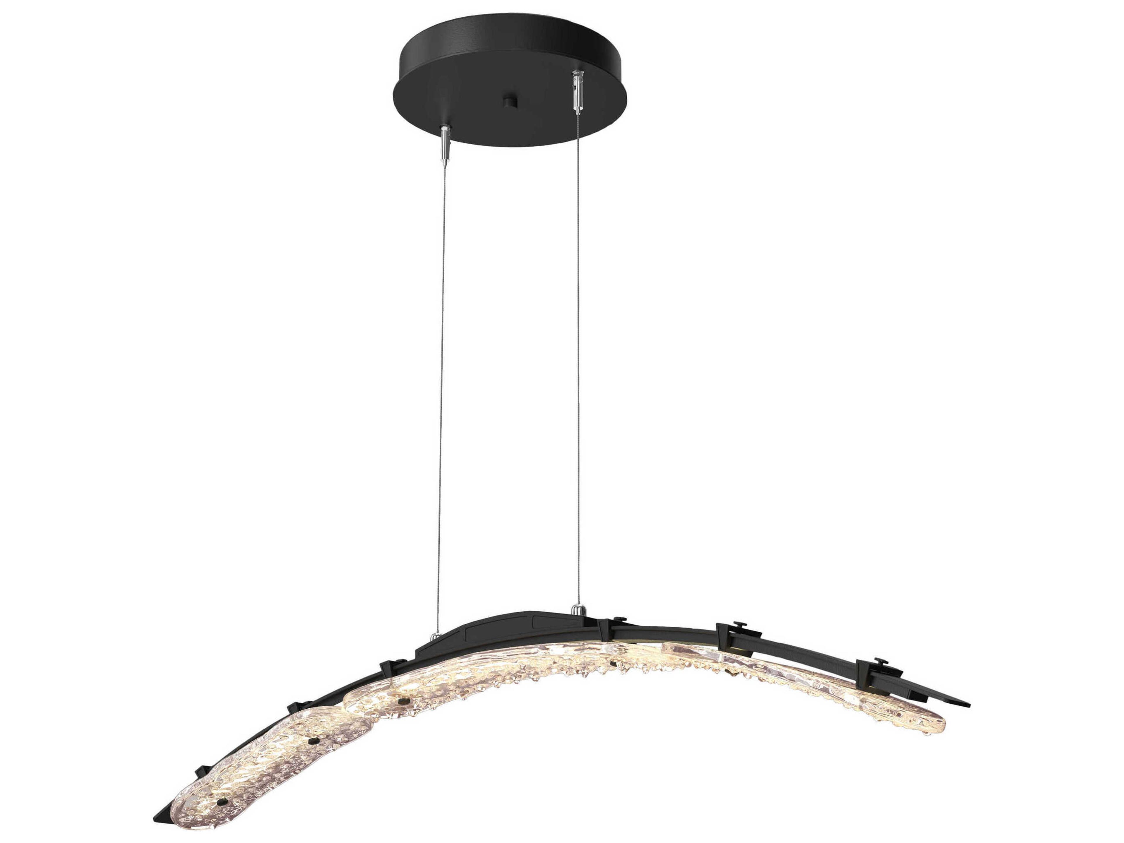 Hubbardton Forge Glissade 1-Light Glass LED Linear Island Pendant