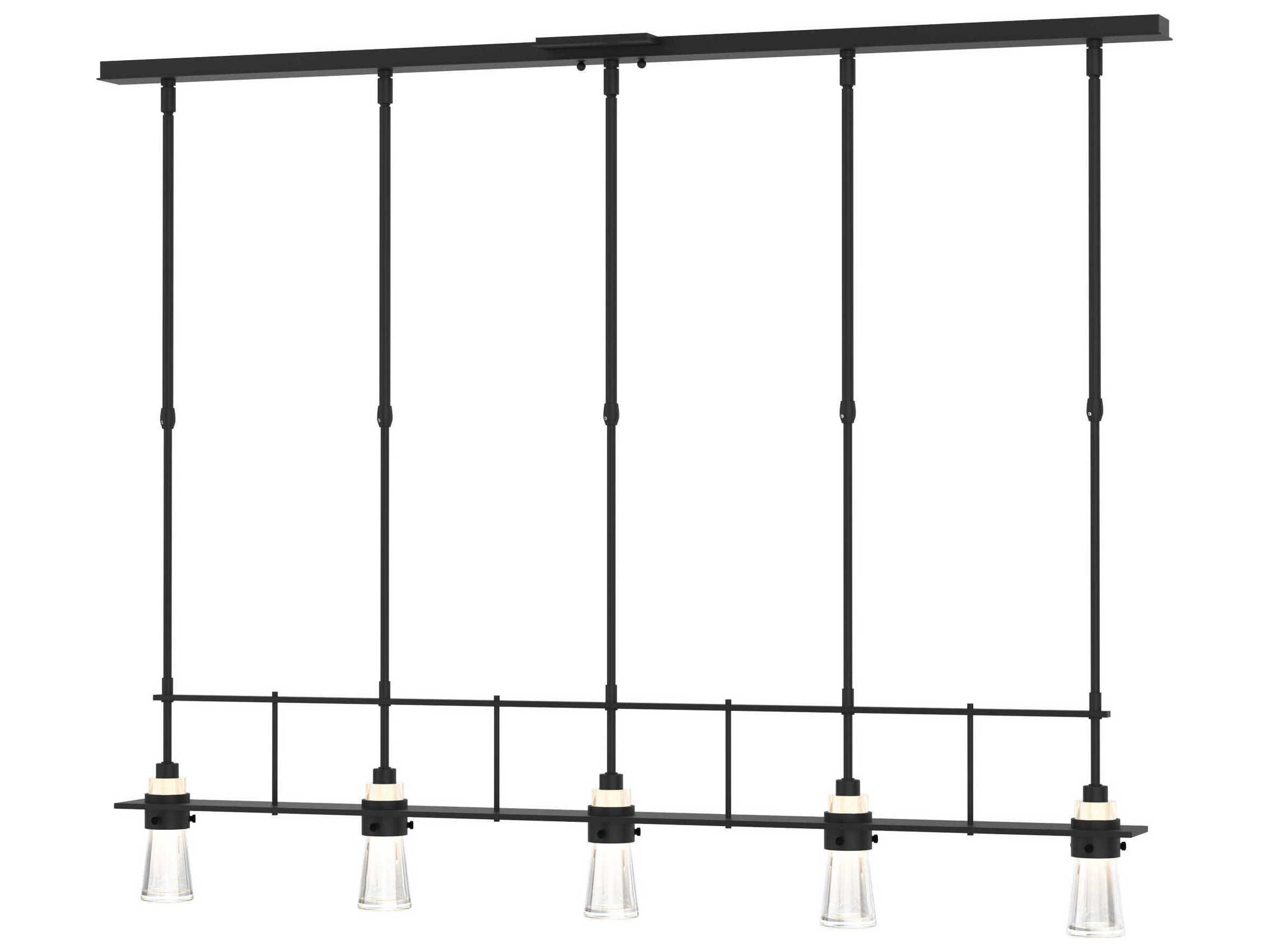 Hubbardton Forge Erlenmeyer 5-Light Glass Linear Island Pendant