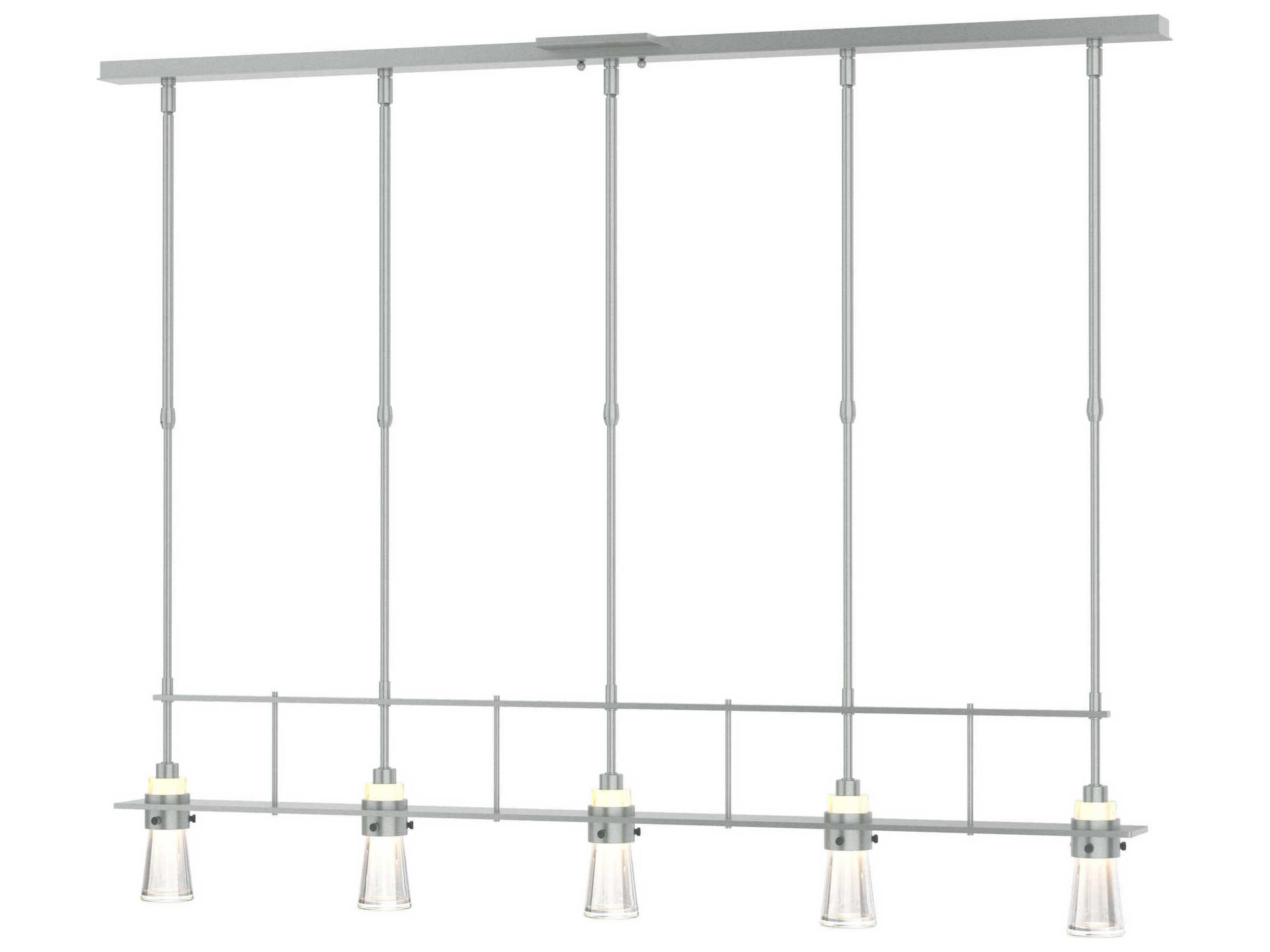 Hubbardton Forge Erlenmeyer 5-Light Glass Linear Island Pendant