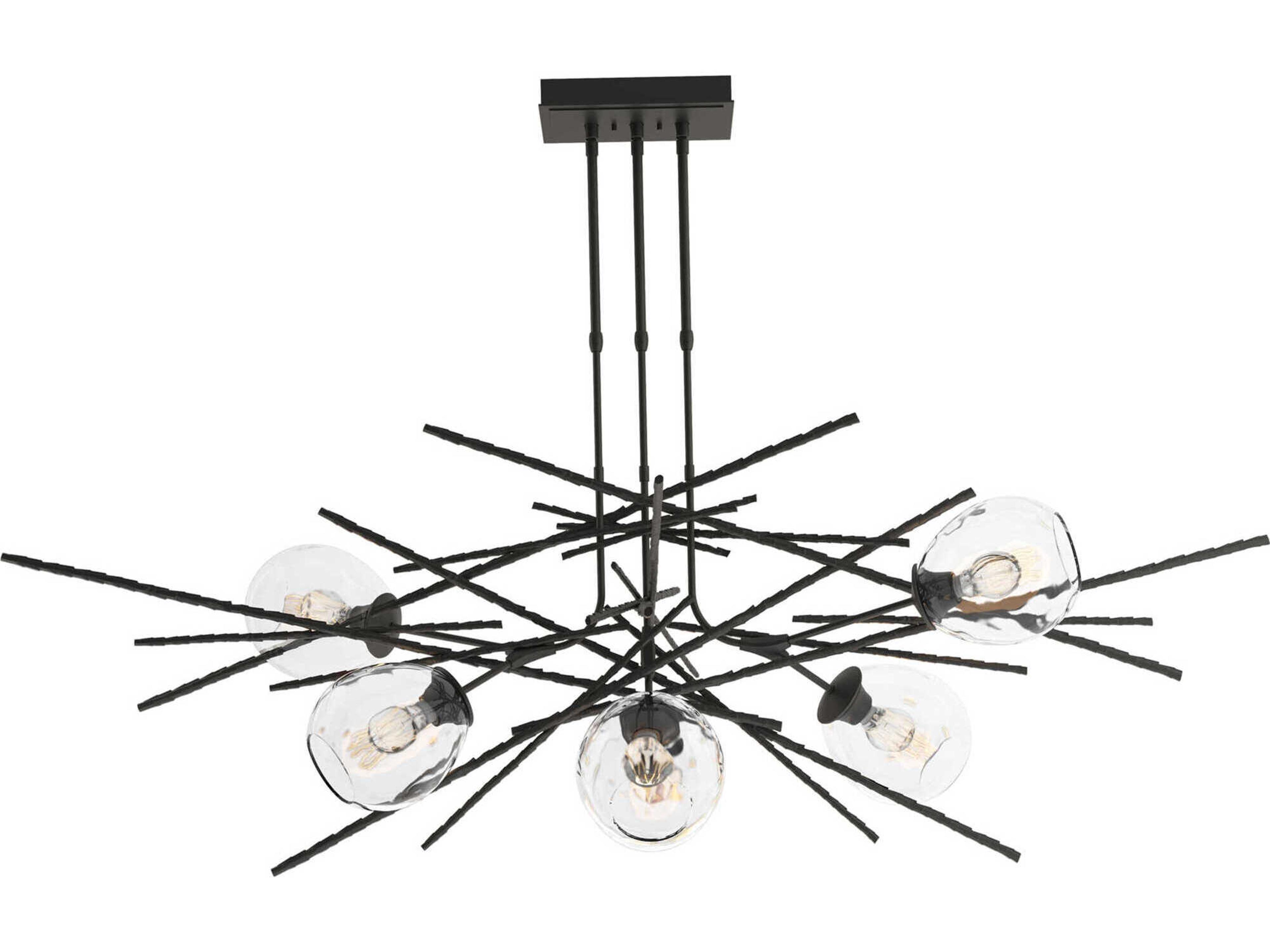 Hubbardton Forge Griffin 6-Light Glass Bell Sputnik Island Pendant