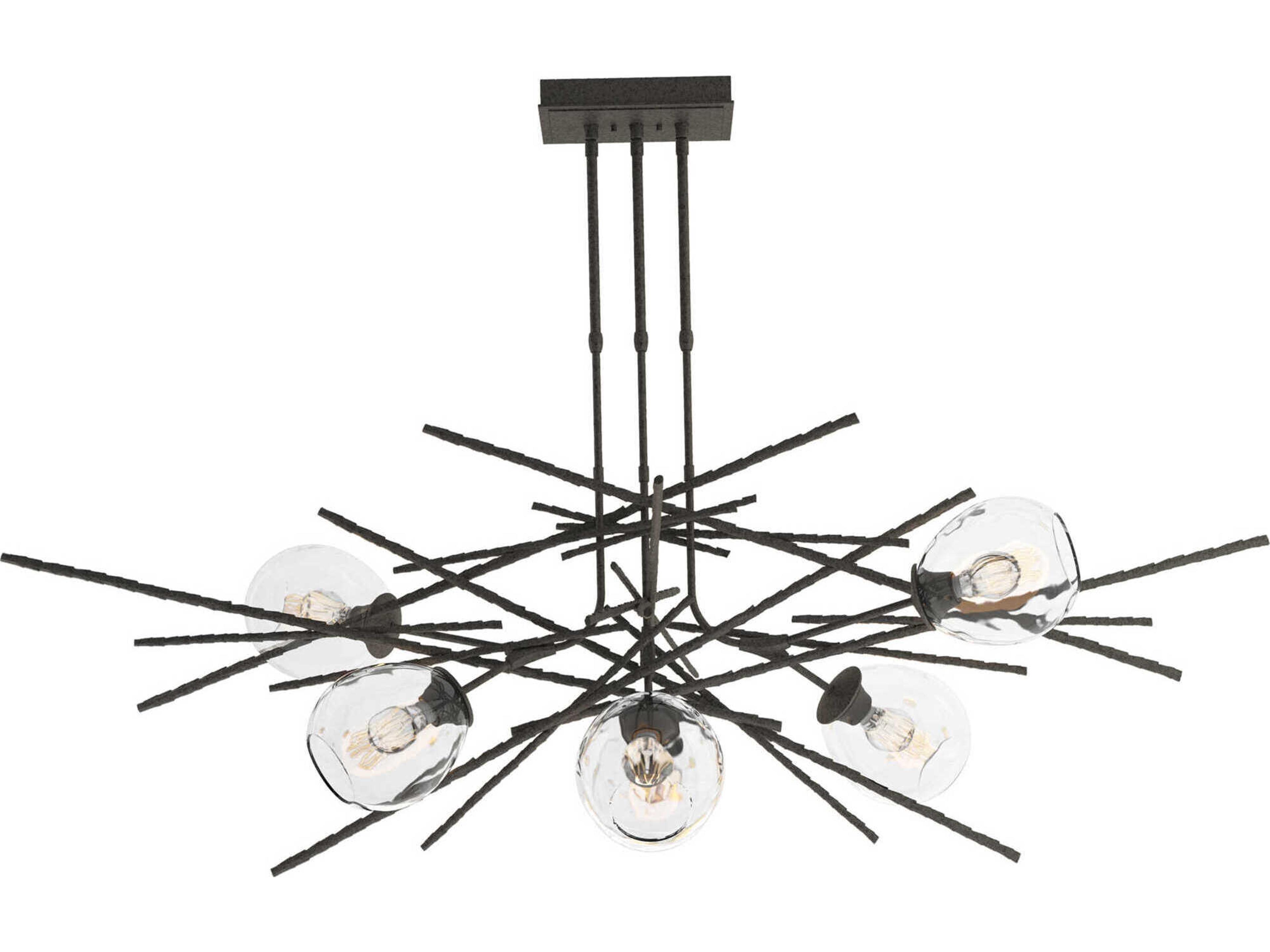 Hubbardton Forge Griffin 6-Light Glass Bell Sputnik Island Pendant