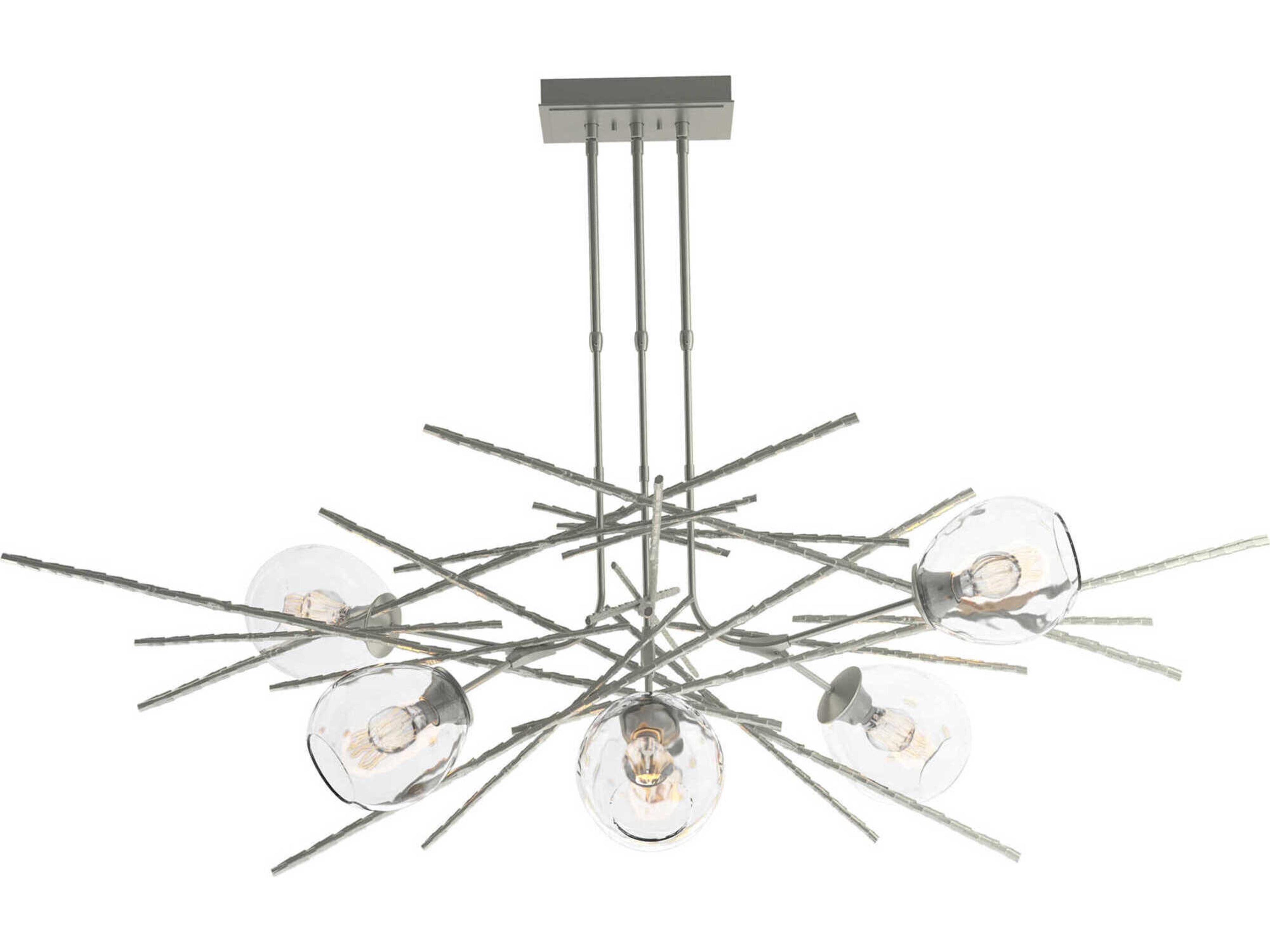 Hubbardton Forge Griffin 6-Light Glass Bell Sputnik Island Pendant