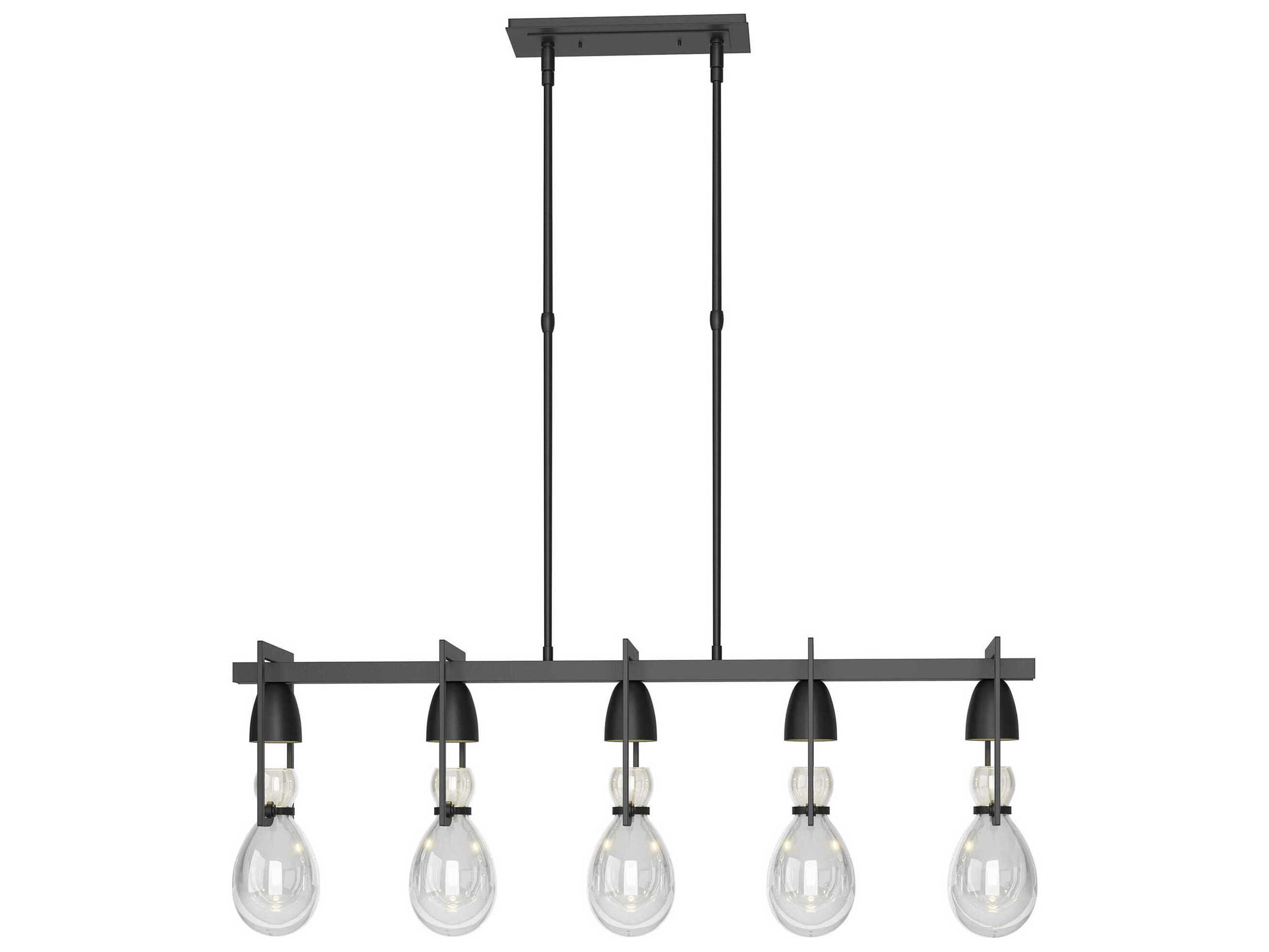 Hubbardton Forge Apothecary 5-Light Clear Glass Linear Island Pendant