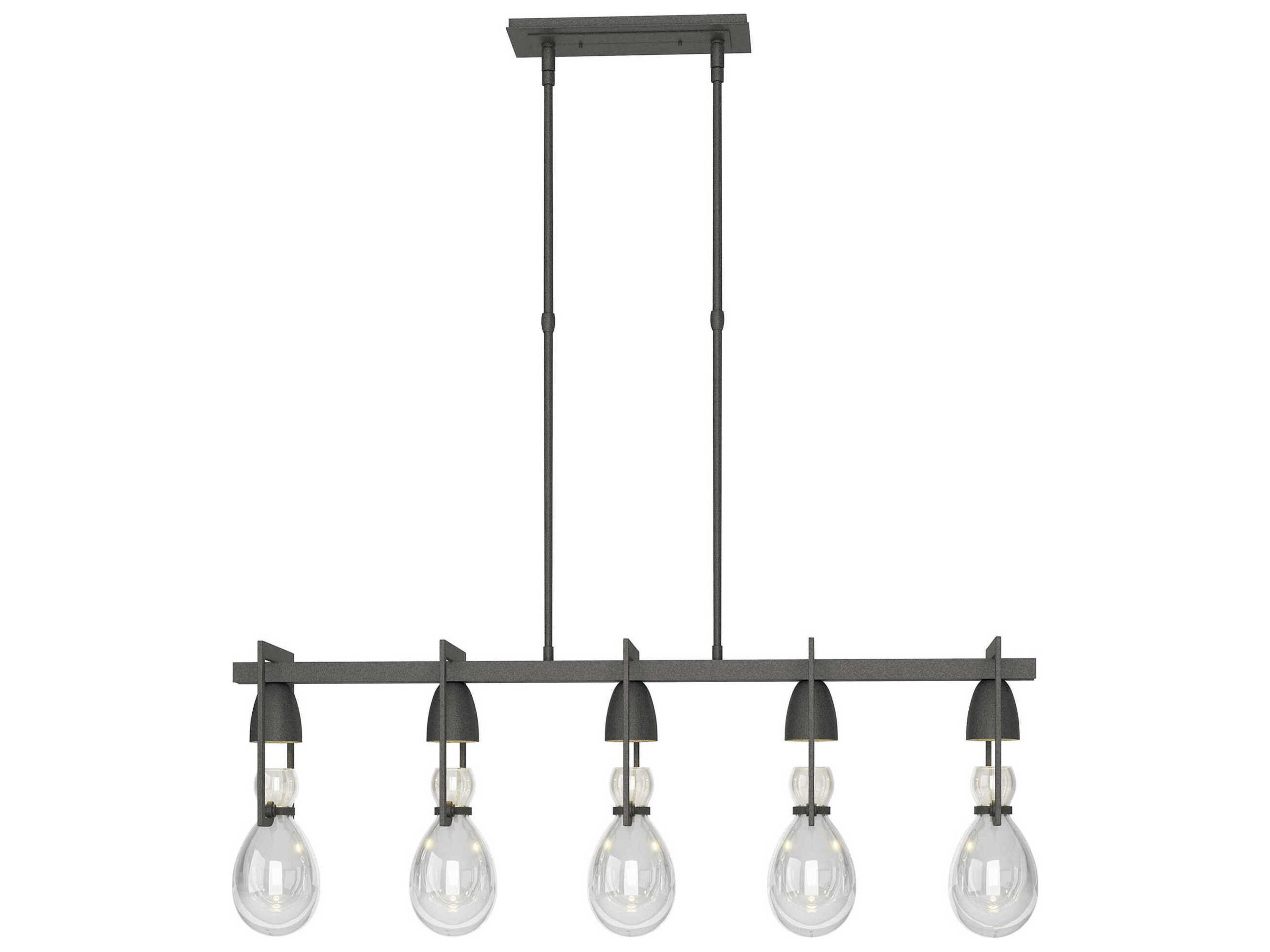 Hubbardton Forge Apothecary 5-Light Clear Glass Linear Island Pendant