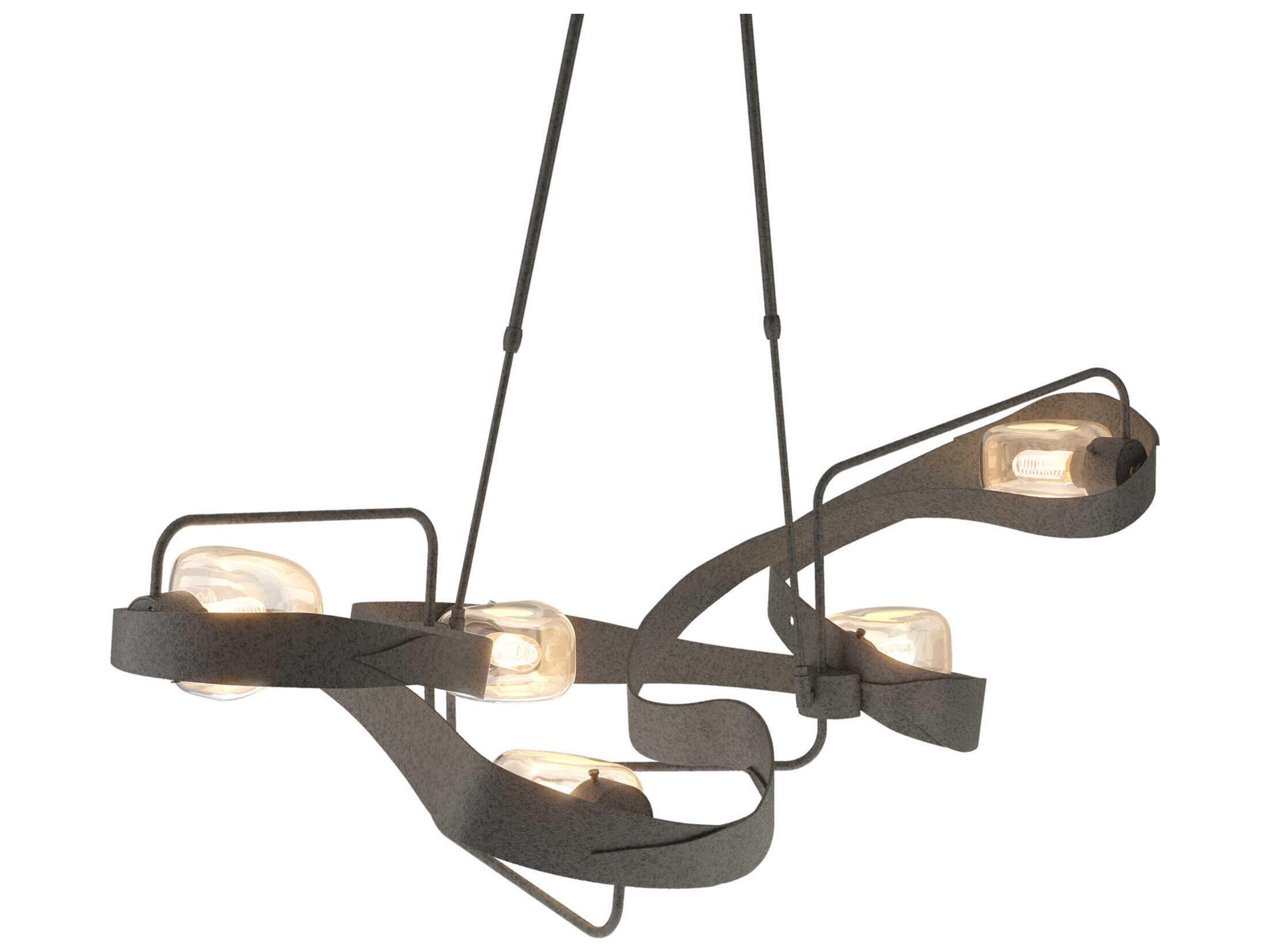 Hubbardton Forge Graffiti 5-Light Glass Island Pendant