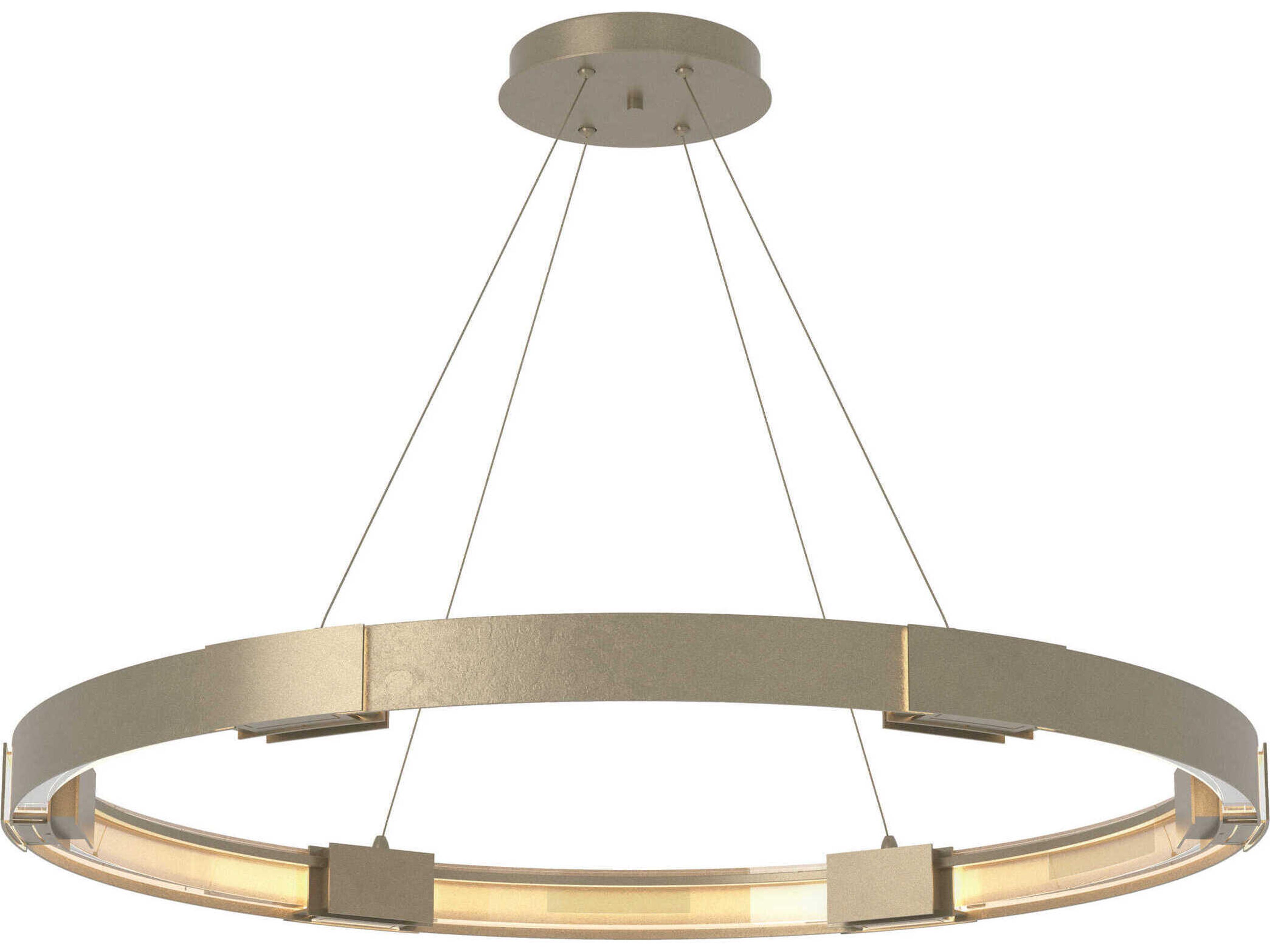 Hubbardton Forge Aura 12-Light Bronze Glass LED Round Pendant