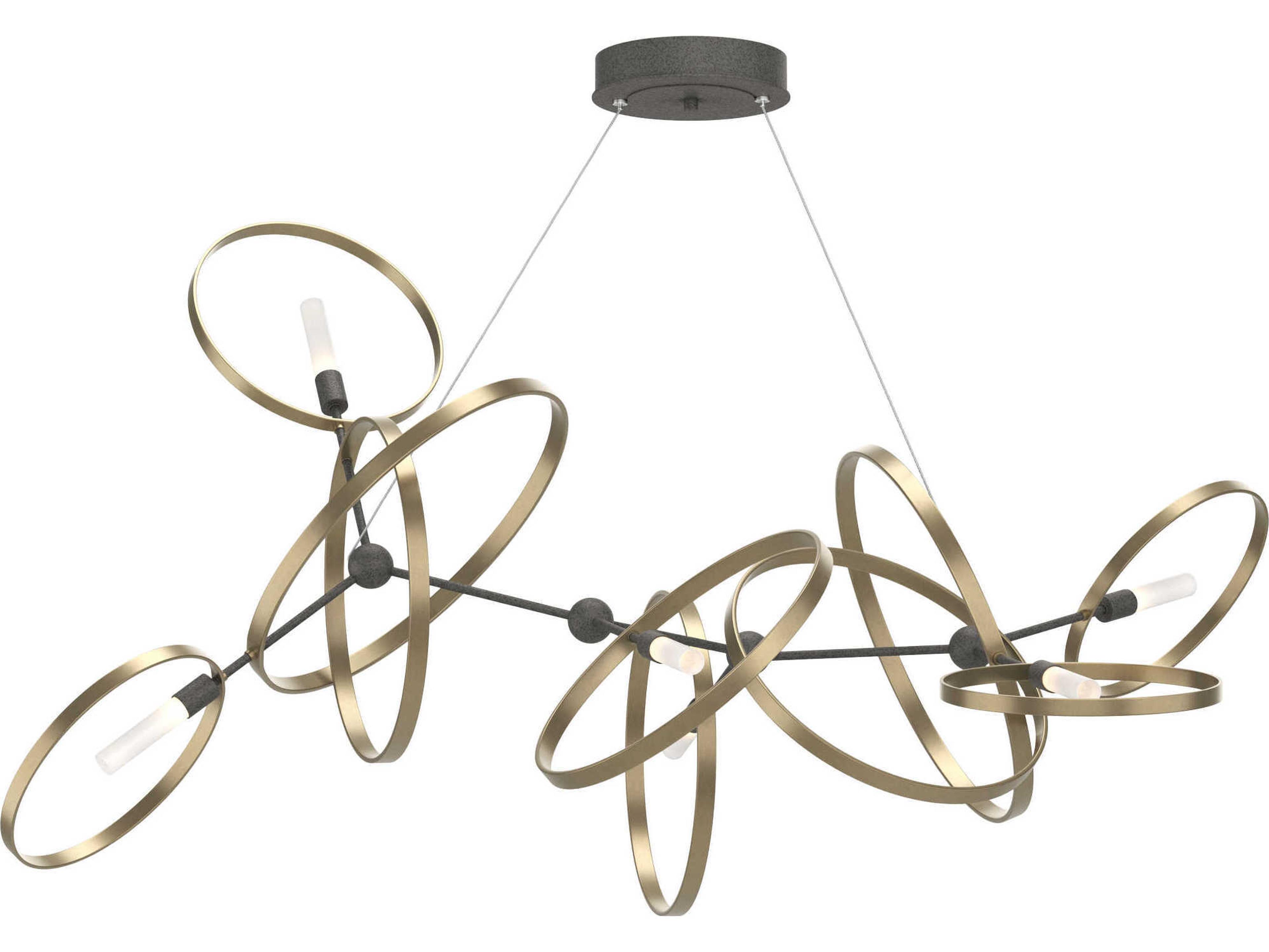 Hubbardton Forge Celesse 6-Light Glass Cylinder Geometric Island Pendant