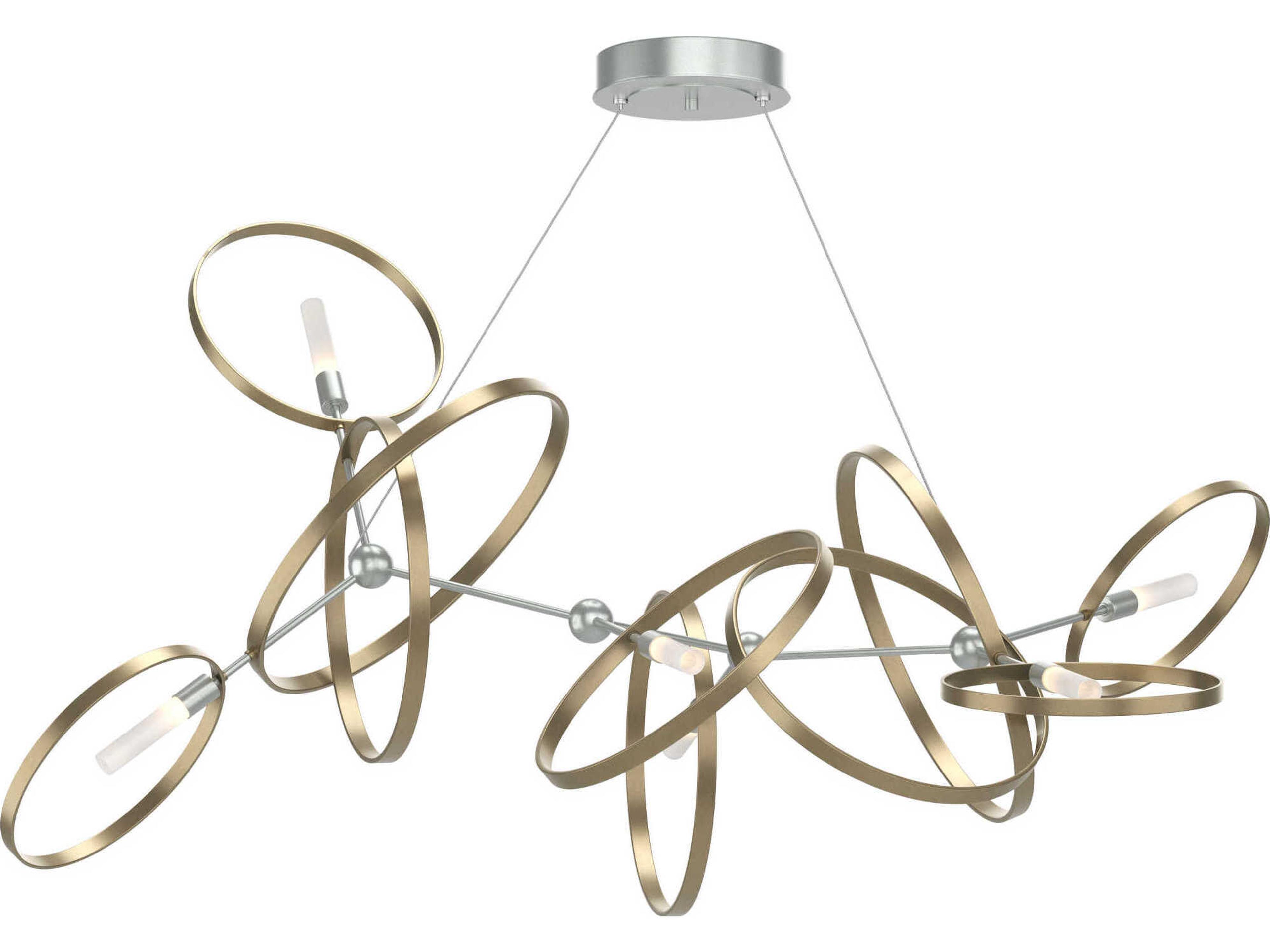 Hubbardton Forge Celesse 6-Light Glass Cylinder Geometric Island Pendant