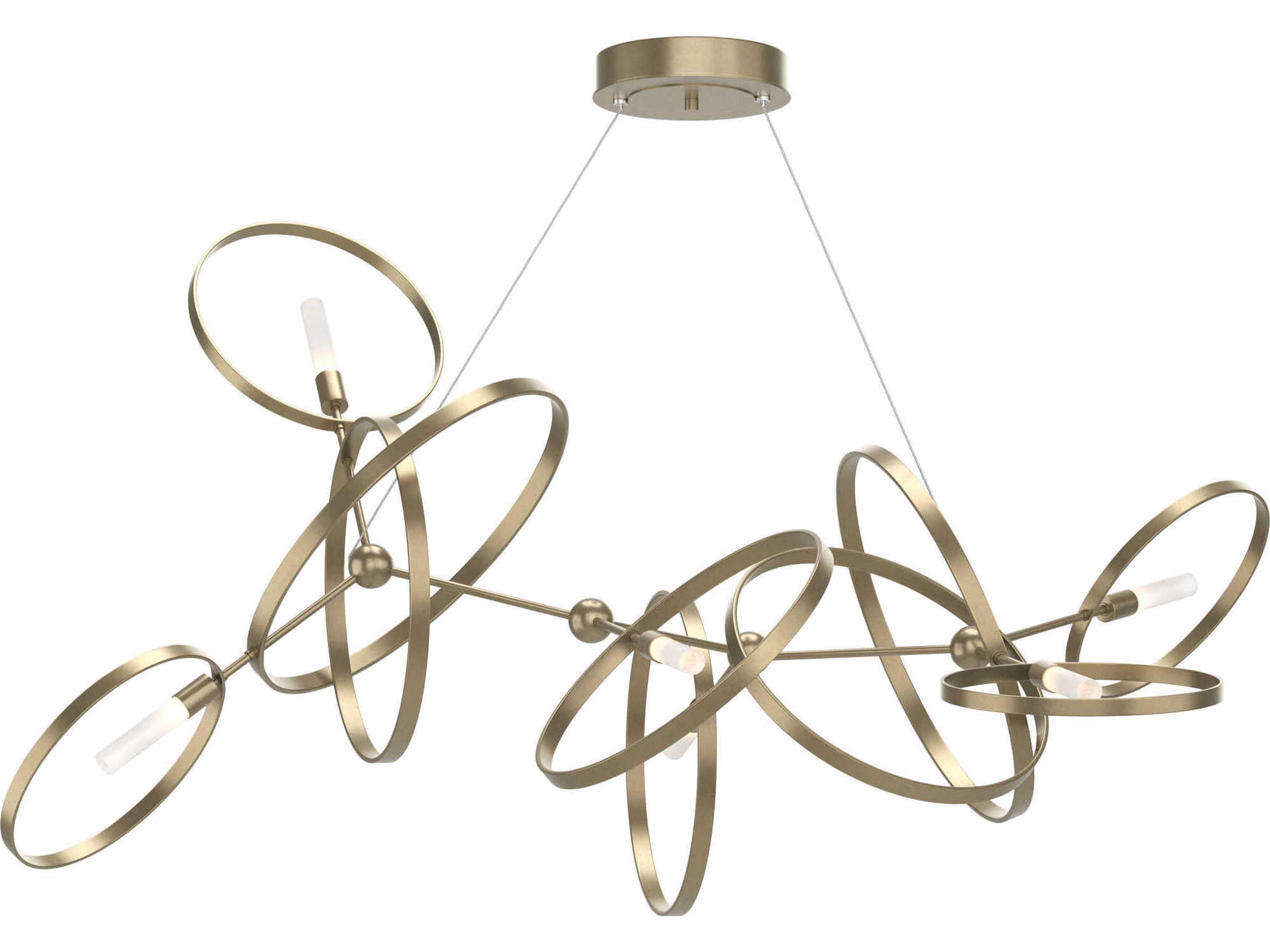 Hubbardton Forge Celesse 6-Light Glass Cylinder Geometric Island Pendant
