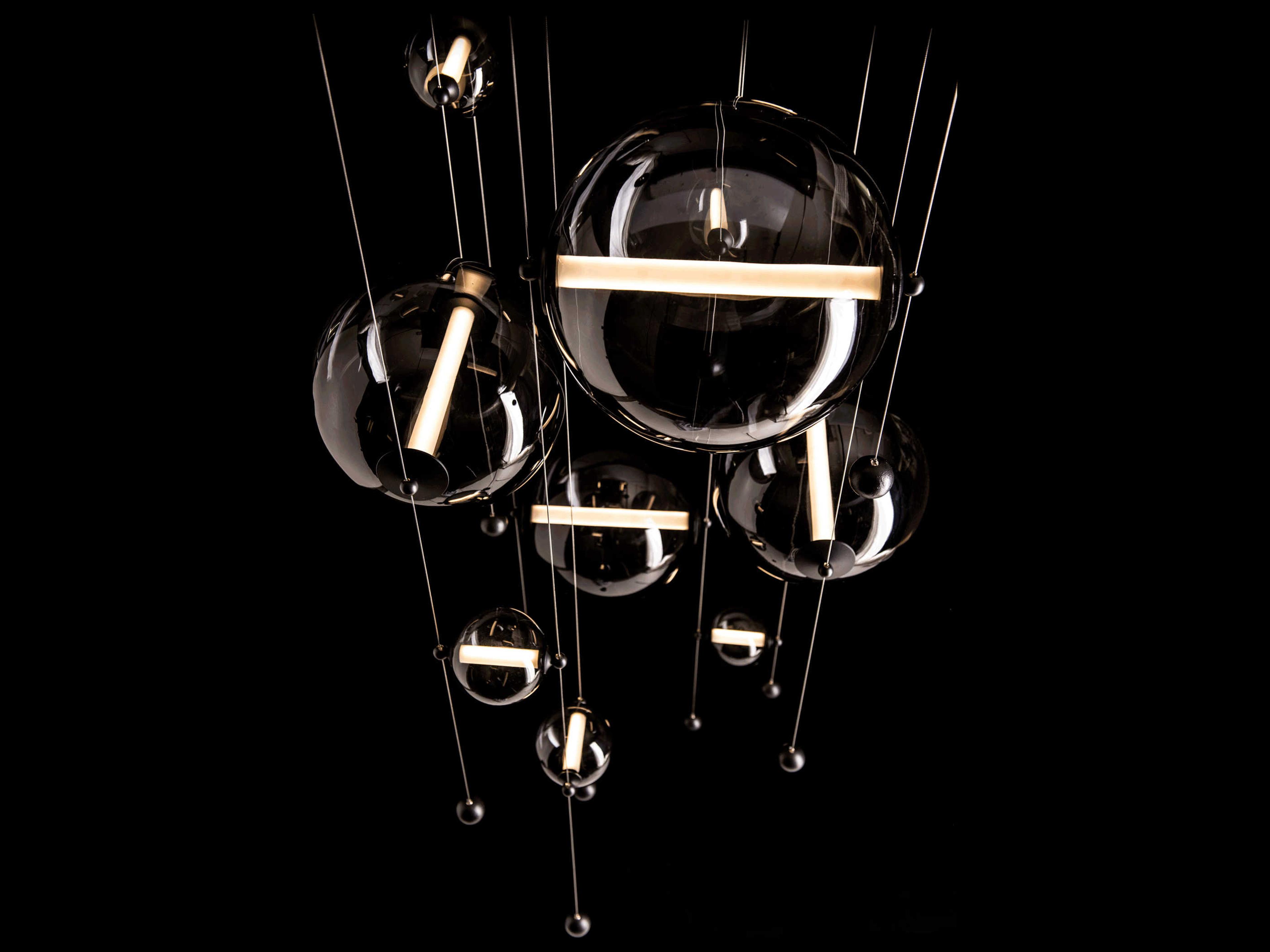 Hubbardton Forge Abacus 10-Light Glass LED Globe Pendant